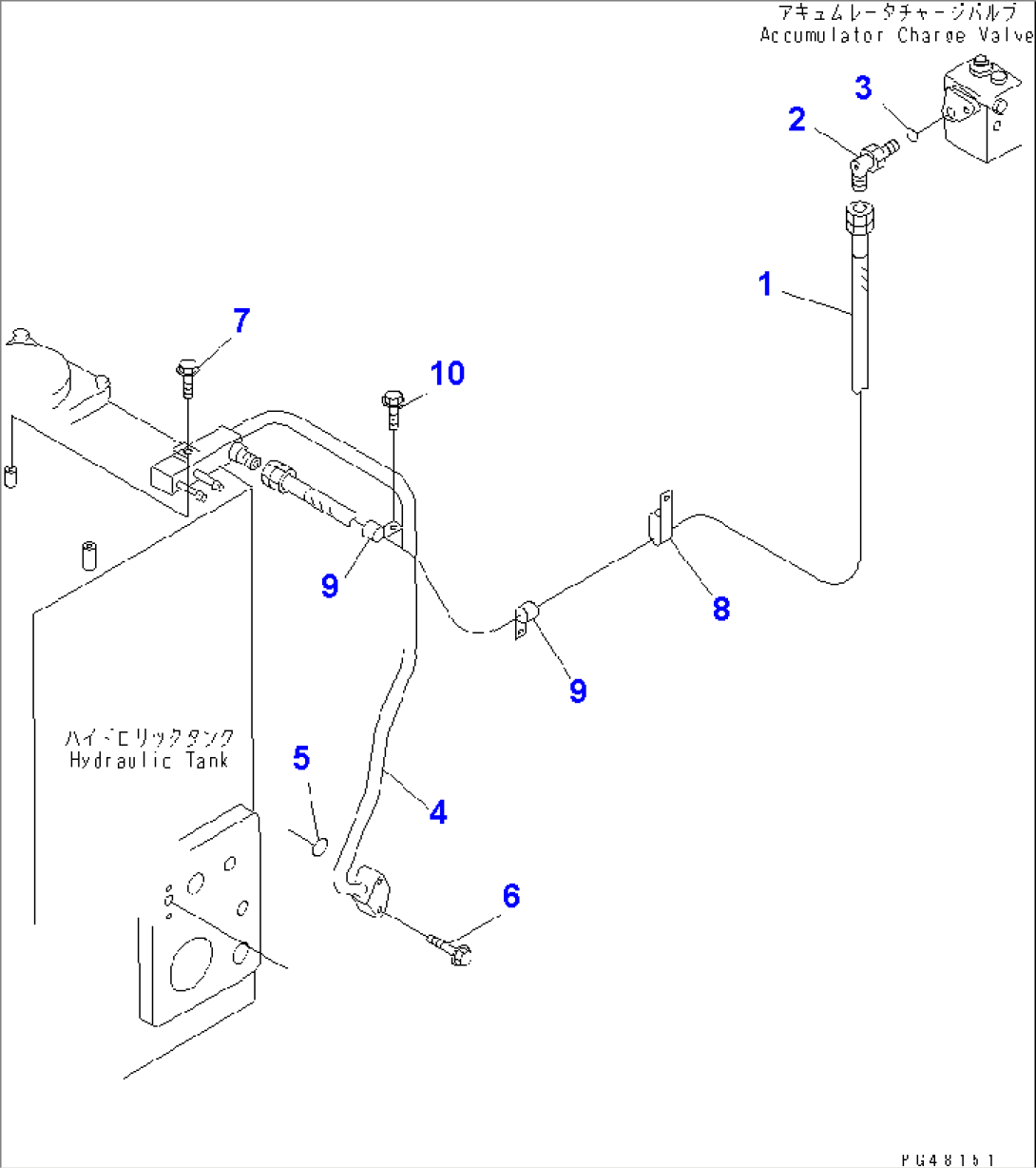 HYDRAULIC PIPING (PPC VALVE LINE) (5/5) (DRAIN LINE) (2/2)(#60001-)
