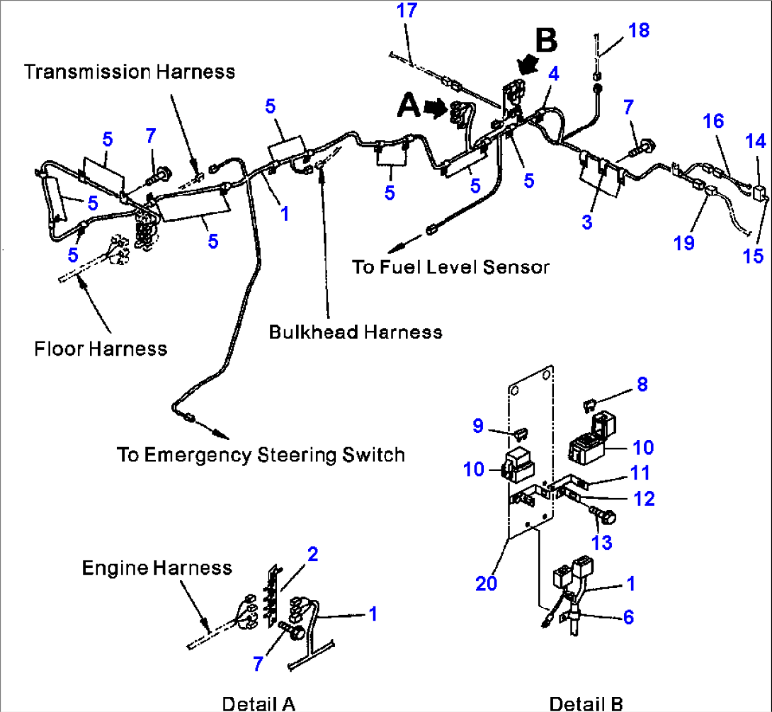 E0202-01A0 ELECTRICAL SYSTEM REAR FRAME HARNESS