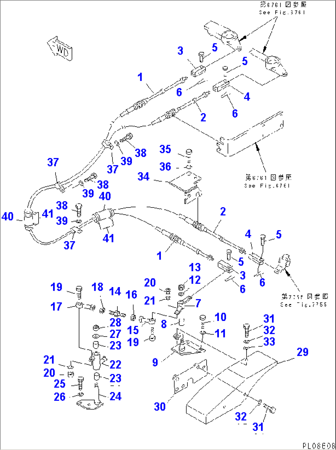 TOWING WINCH CONTROL LINKAGE