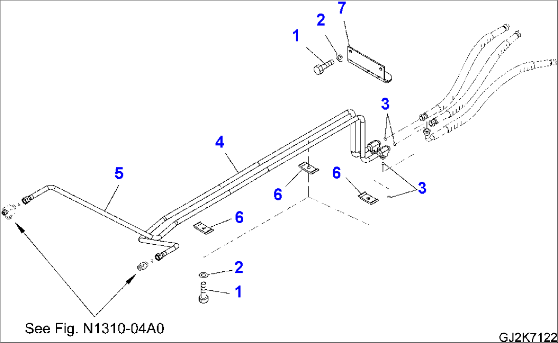REAR DOZER BLADE - PIPING