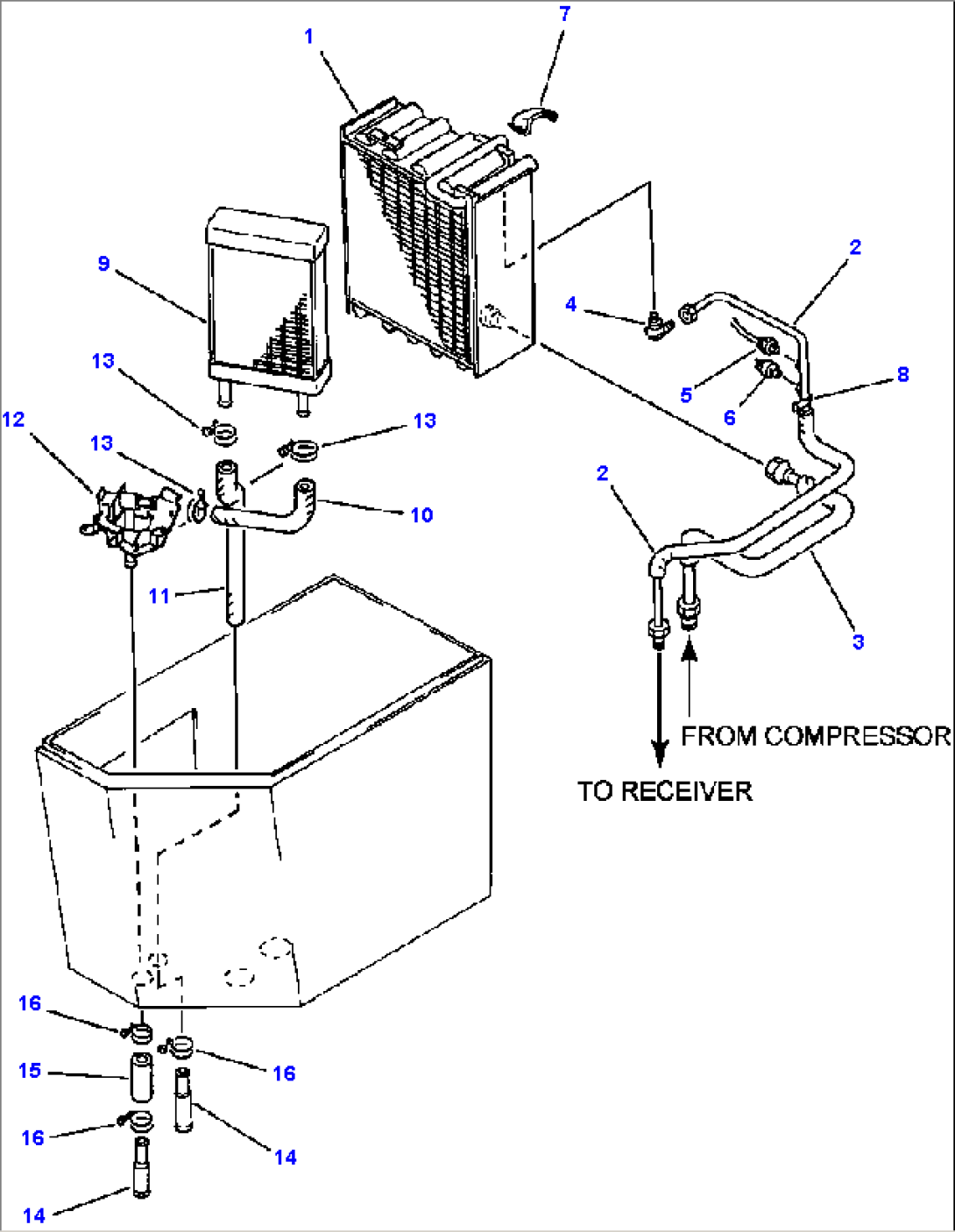 FIG NO. 5542 AIR CONDITIONER EVAPORATOR AND HEATER COIL