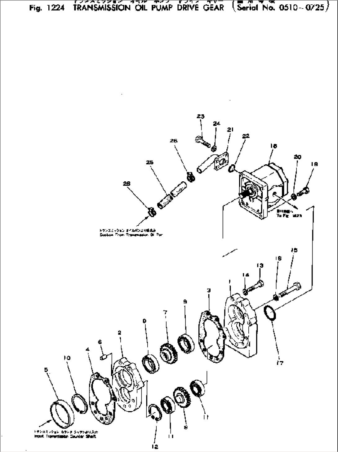 TRANSMISSION OIL PUMP DRIVE GEAR(#510-725)
