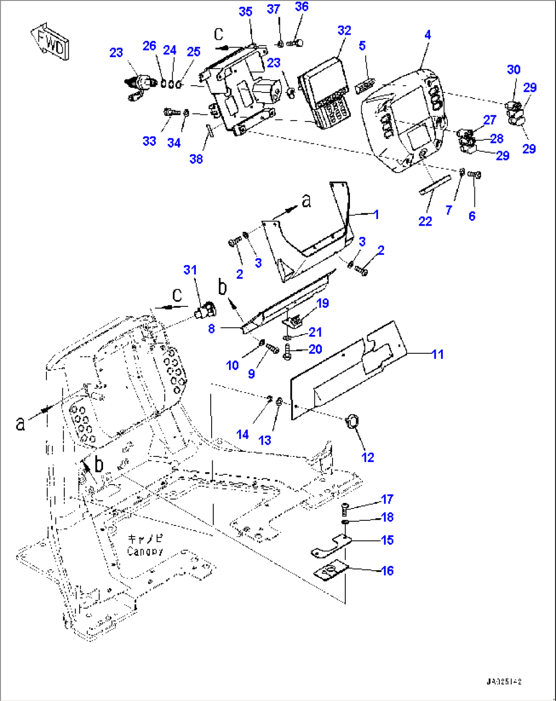 Canopy, Dashboard, Monitor Panel and Switch (#85001-)
