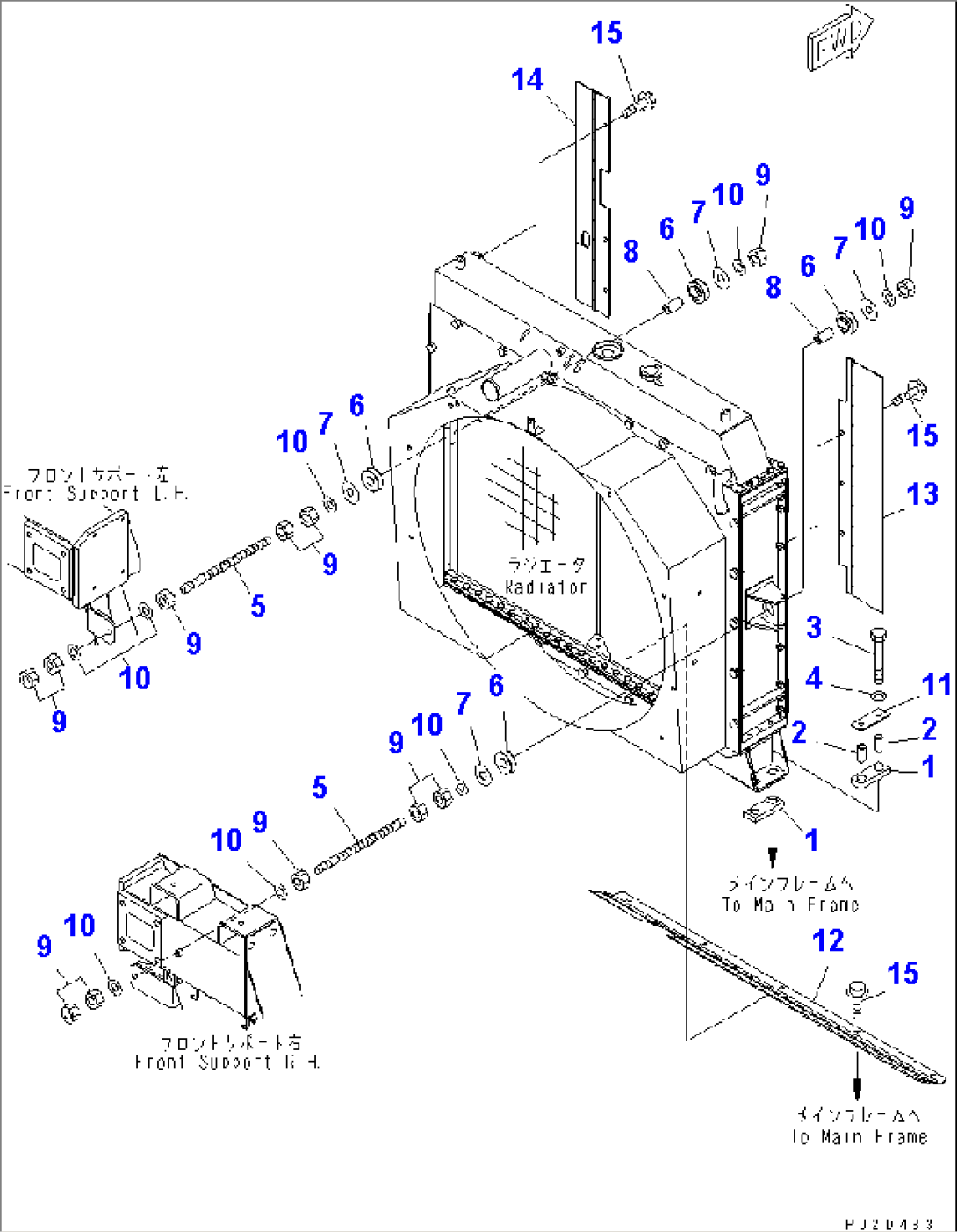 RADIATOR (MOUNTING PARTS)