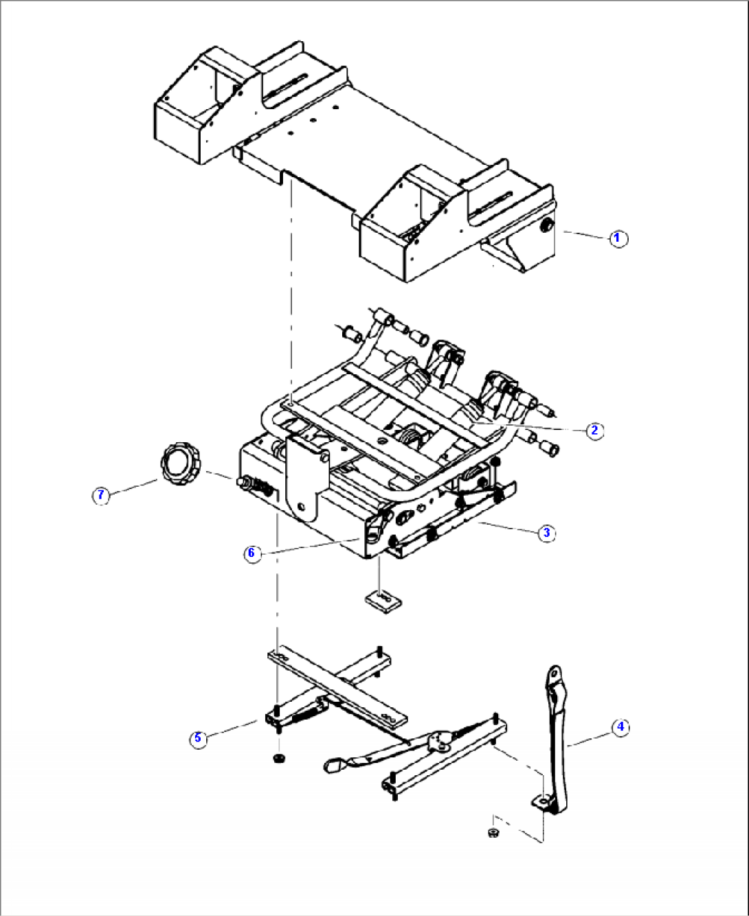 K0120-10A0 STANDARD OPERATORS SEAT BASE MOUNTING