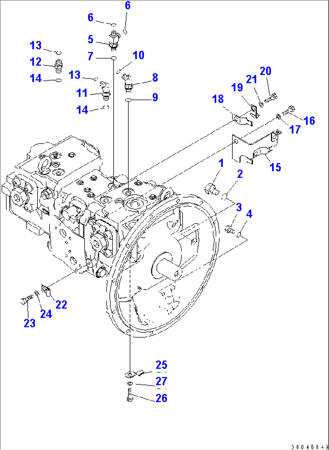 MAIN PUMP (FOR 1-ACTUATOR)(#310001-)