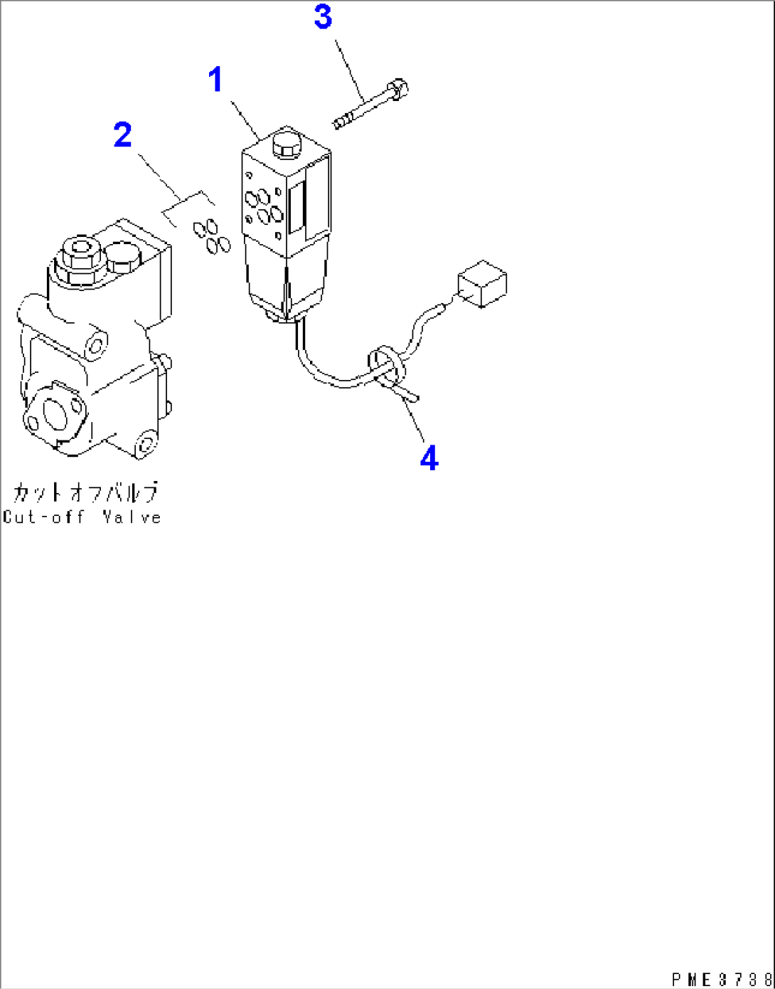 HYDRAULIC MAIN VALVE (SOLENOID VALVE FOR CUT OFF VALVE) (WITH ELECTRICAL GOVERNOR)