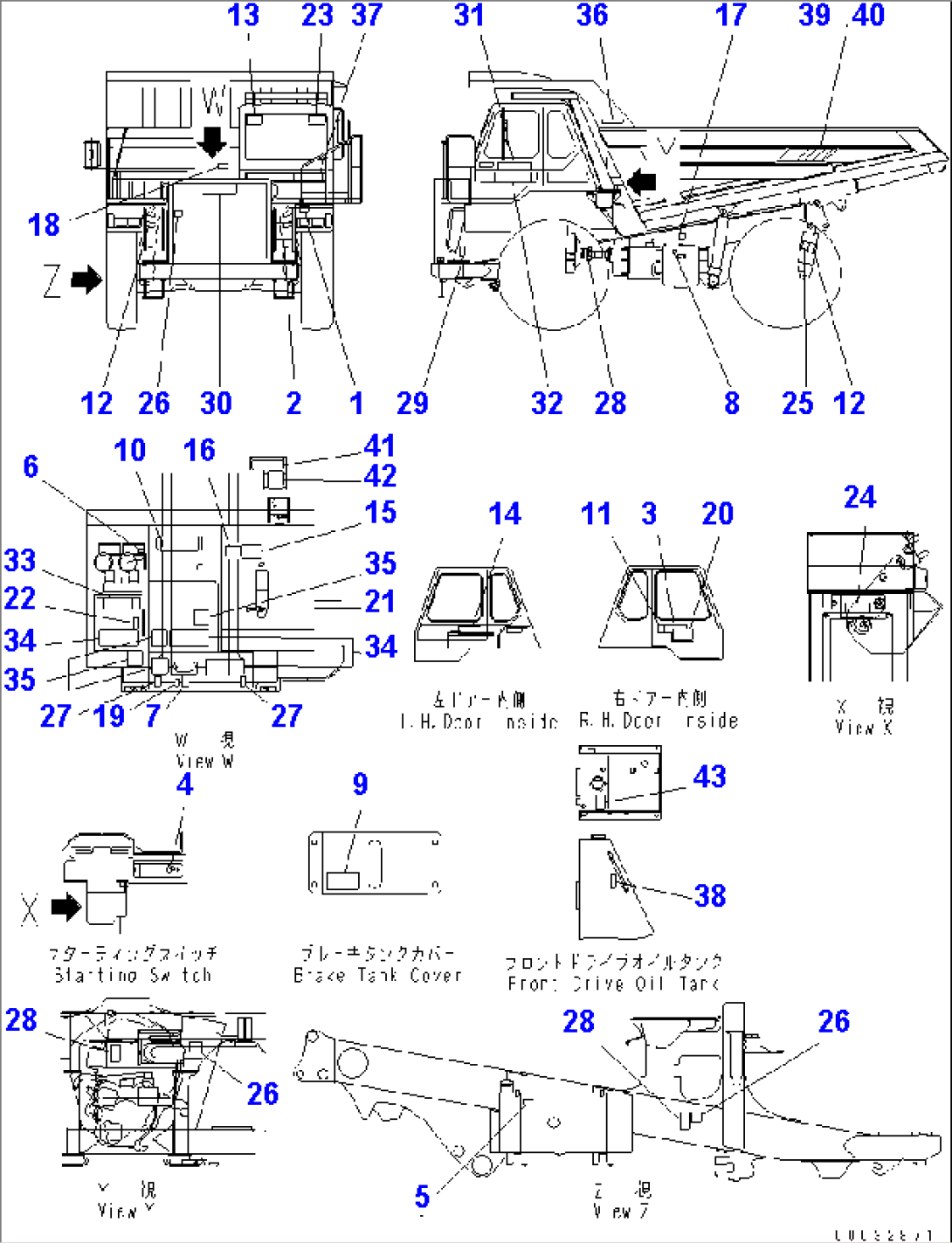 MARKS AND PLATES (ENGLISH) (4WD SPEC.)(#6001-)