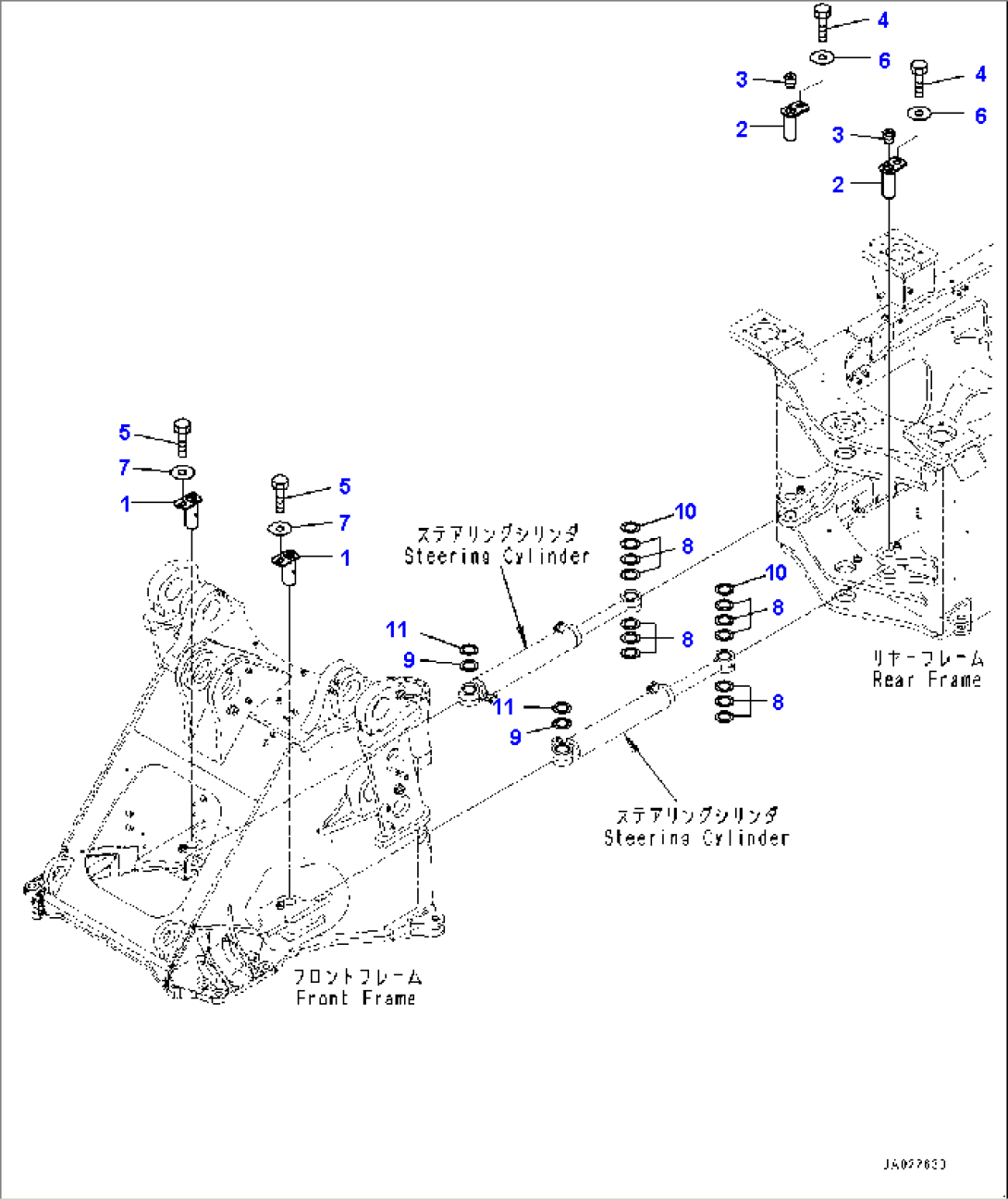 Steering Cylinder, Pin (#90216-)