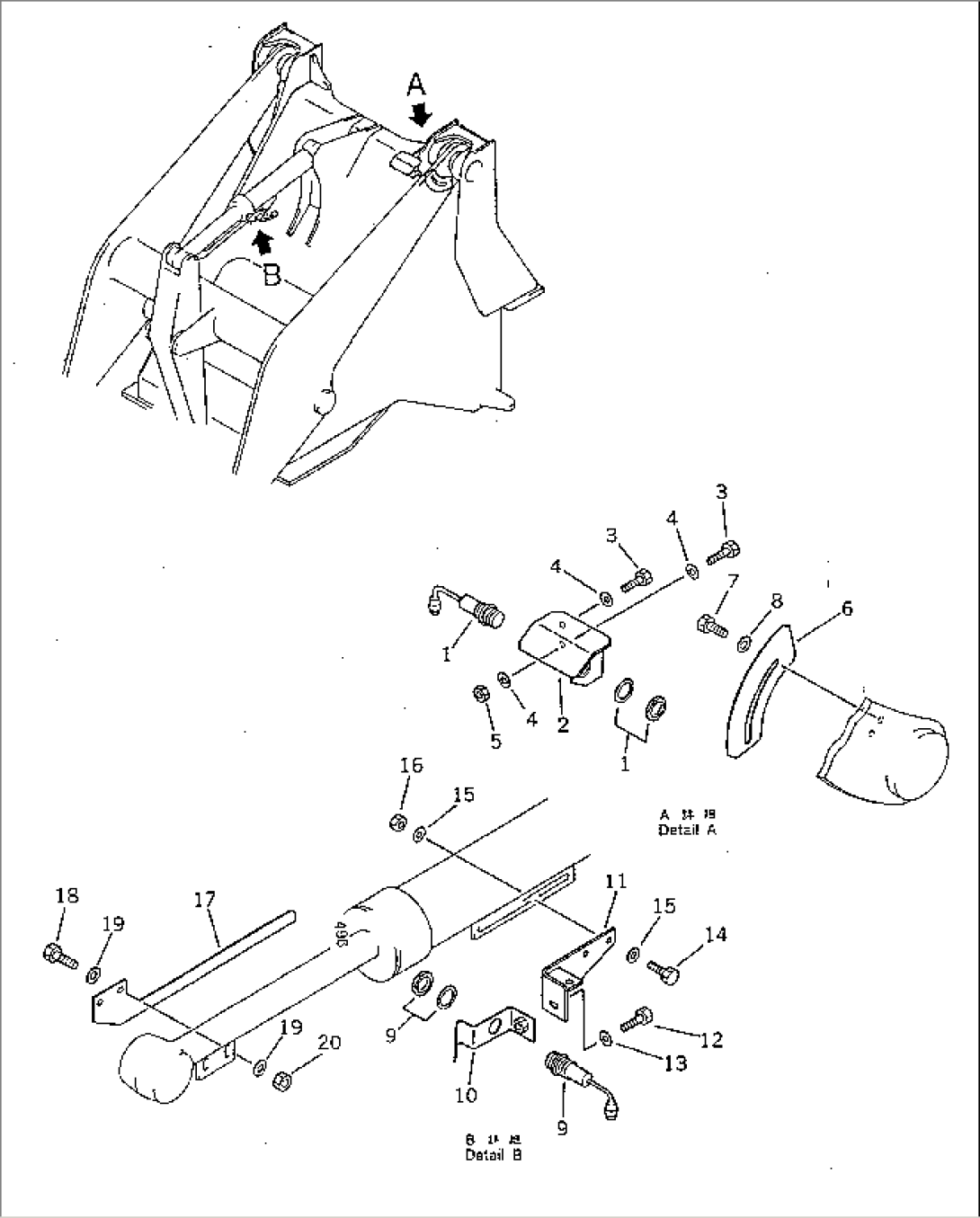 BOOM KICK OUT AND BUCKET POSITIONER(#10001-19999)