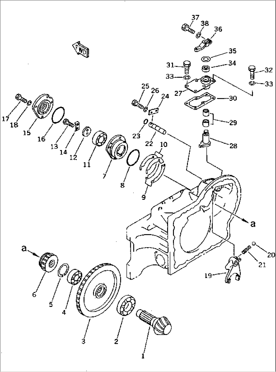 TOWING WINCH (BEVEL PINION AND SHIFT FORK)