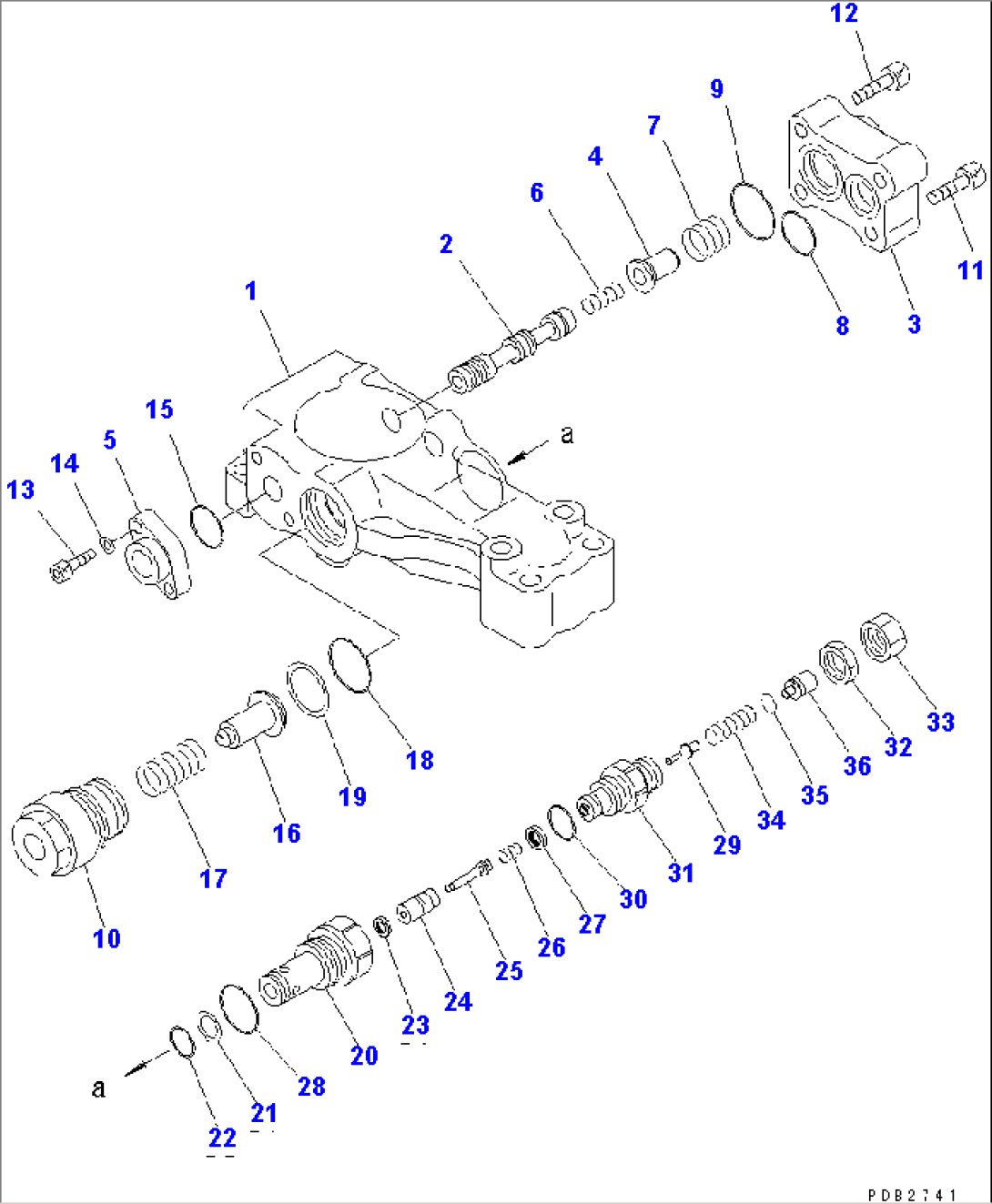 DRIFT PRIVENTIVE VALVE (FOR BOOM CYLINDER) (FOR 2-PIECE BOOM)(#K32001-)