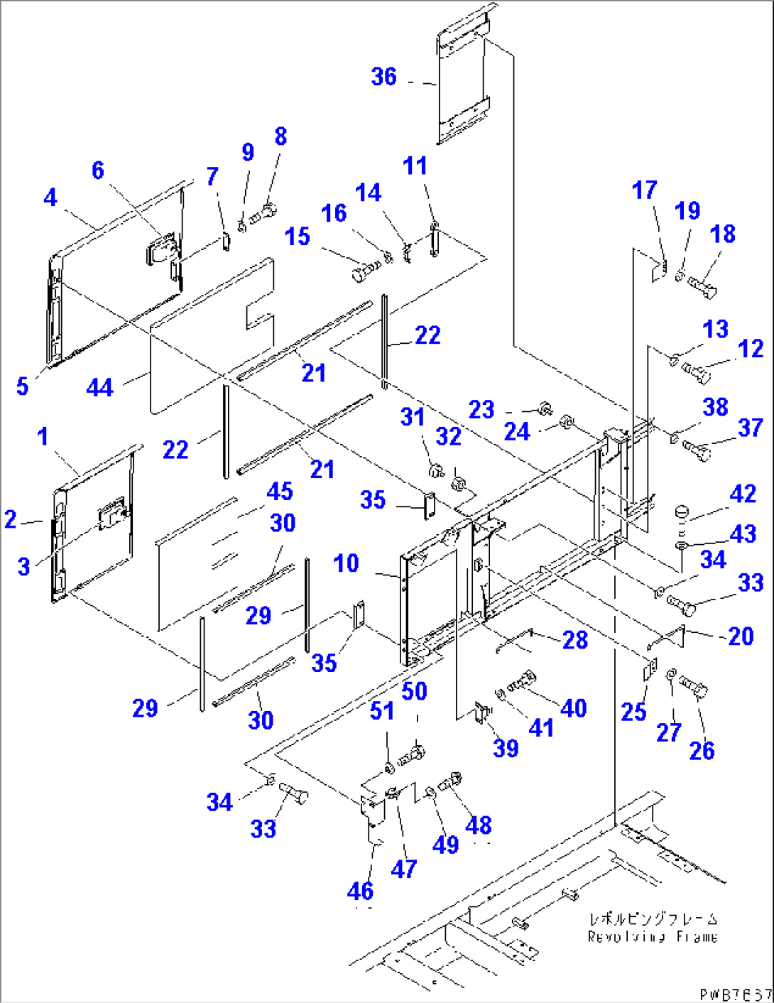 RIGHT SIDE DOOR (MACHINE CAB)(#32001-32249)