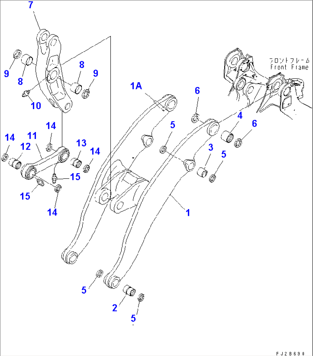 LIFT ARM AND BELLCRANK (WITH LOAD METER)