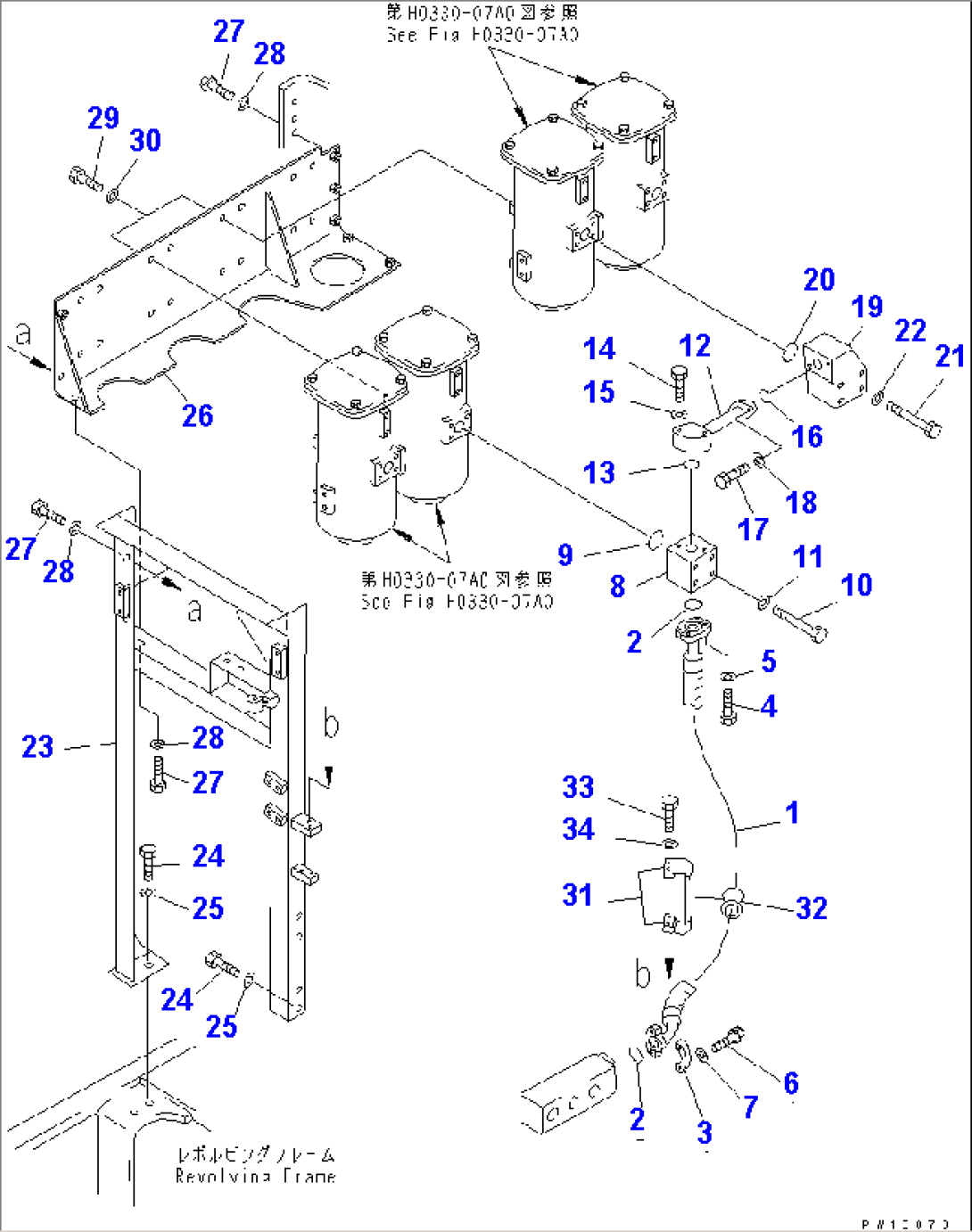 RETURN LINES (SWING LINE) (CHECK VALVE TO FILTER)(#11002-)