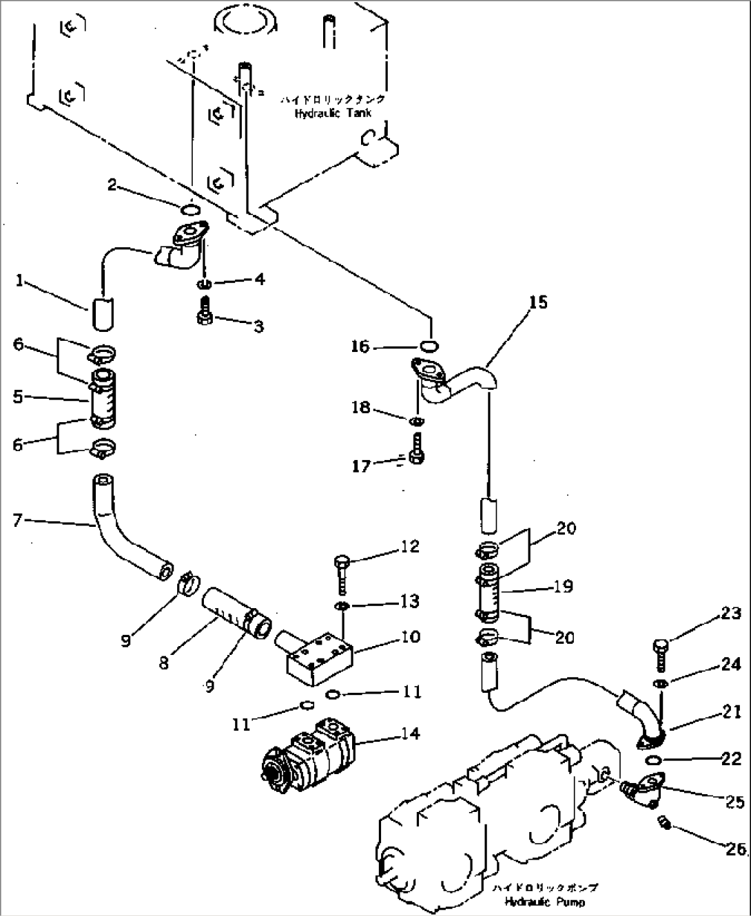 HYDRAULIC PIPING (FOR TANK TO PUMP)