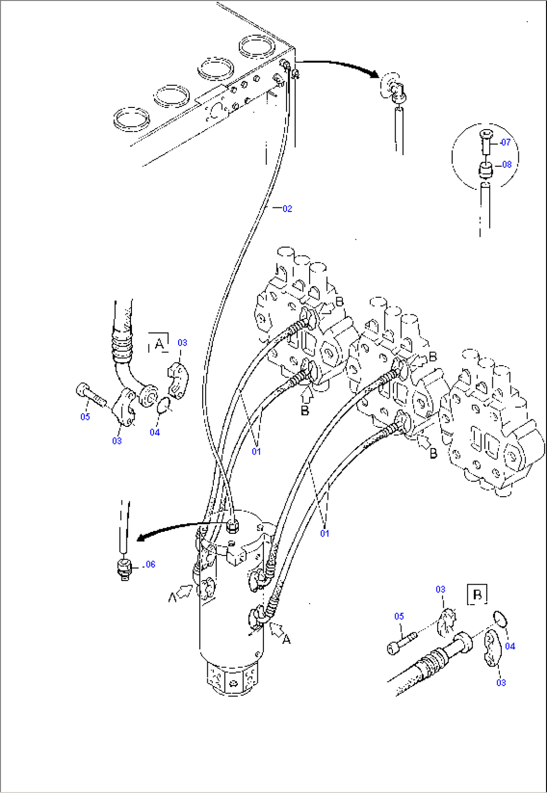 Hydr. Lines for Rotary Joint