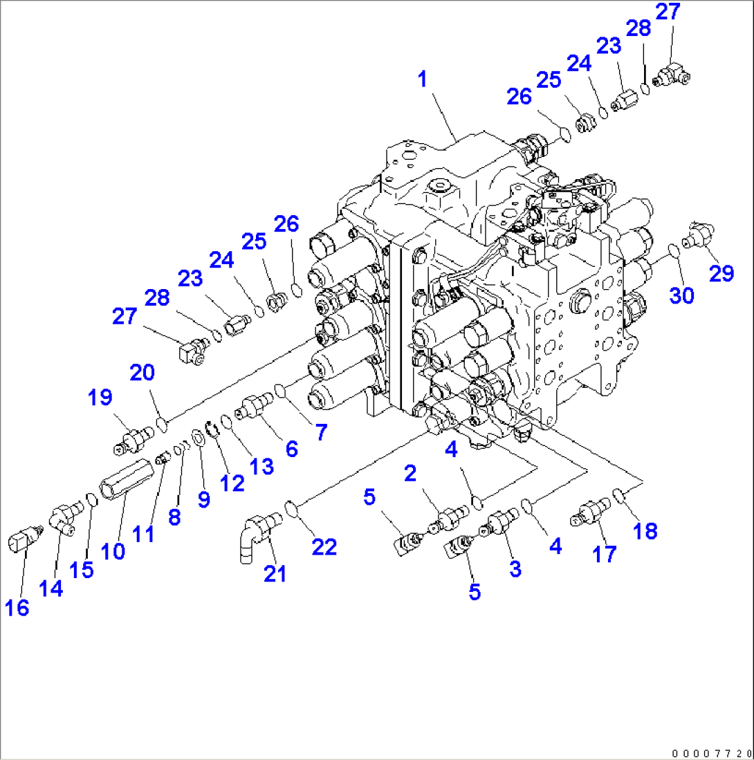 MAIN VALVE (FOR LOADER) (1/2)(#11107-)