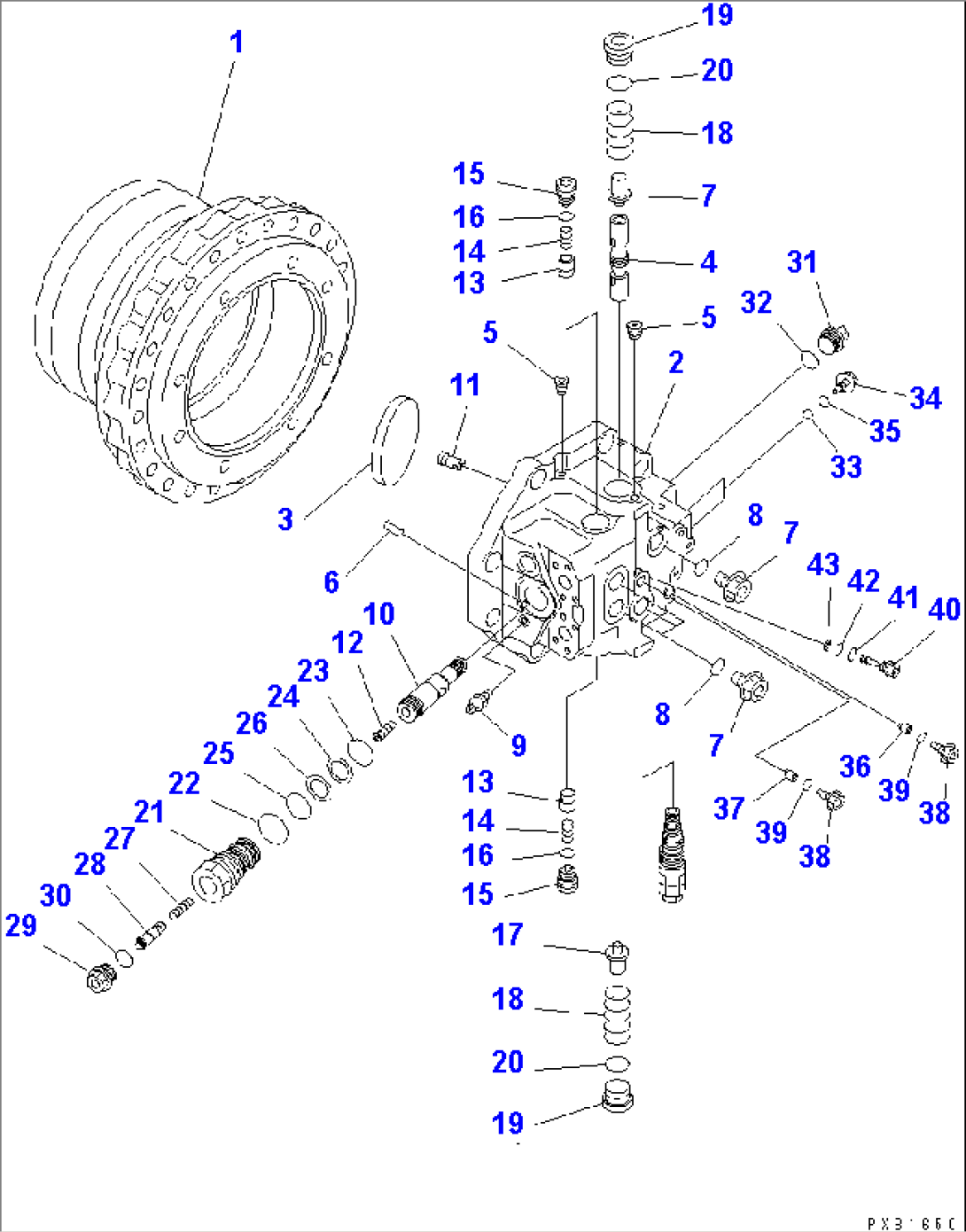 TRAVEL MOTOR (1/3)