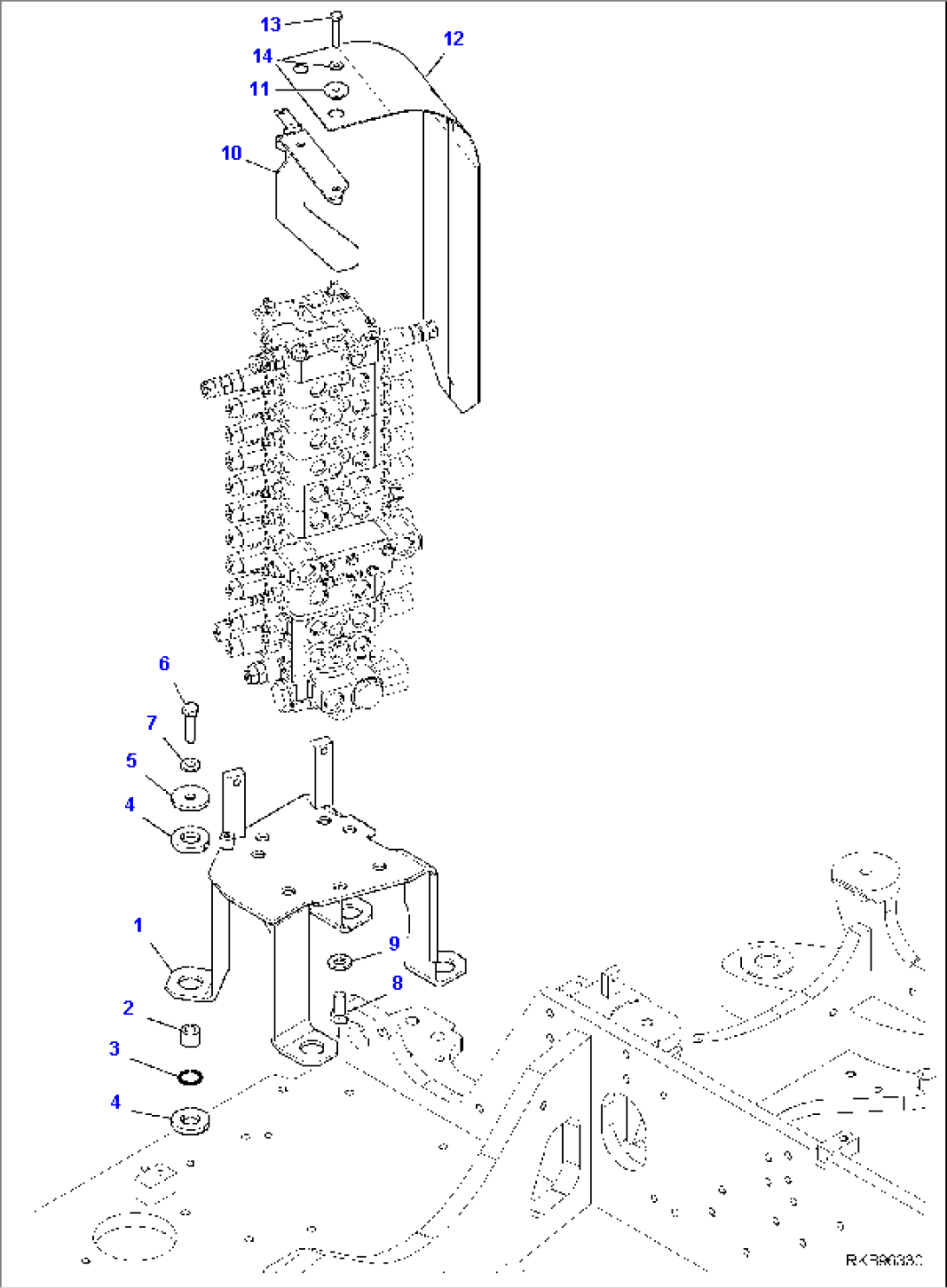 MAIN CONTROL VALVE, 1-ATTACHMENT, MOUNTS