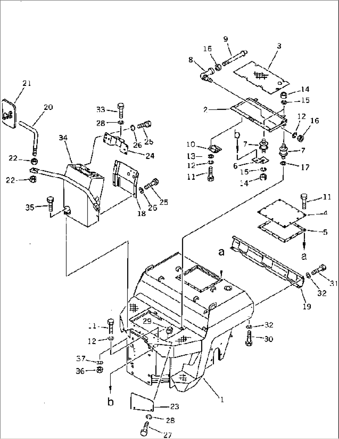 REAR FRAME AND DASHBOARD¤ FLOOR PLATE(#2001-2700)