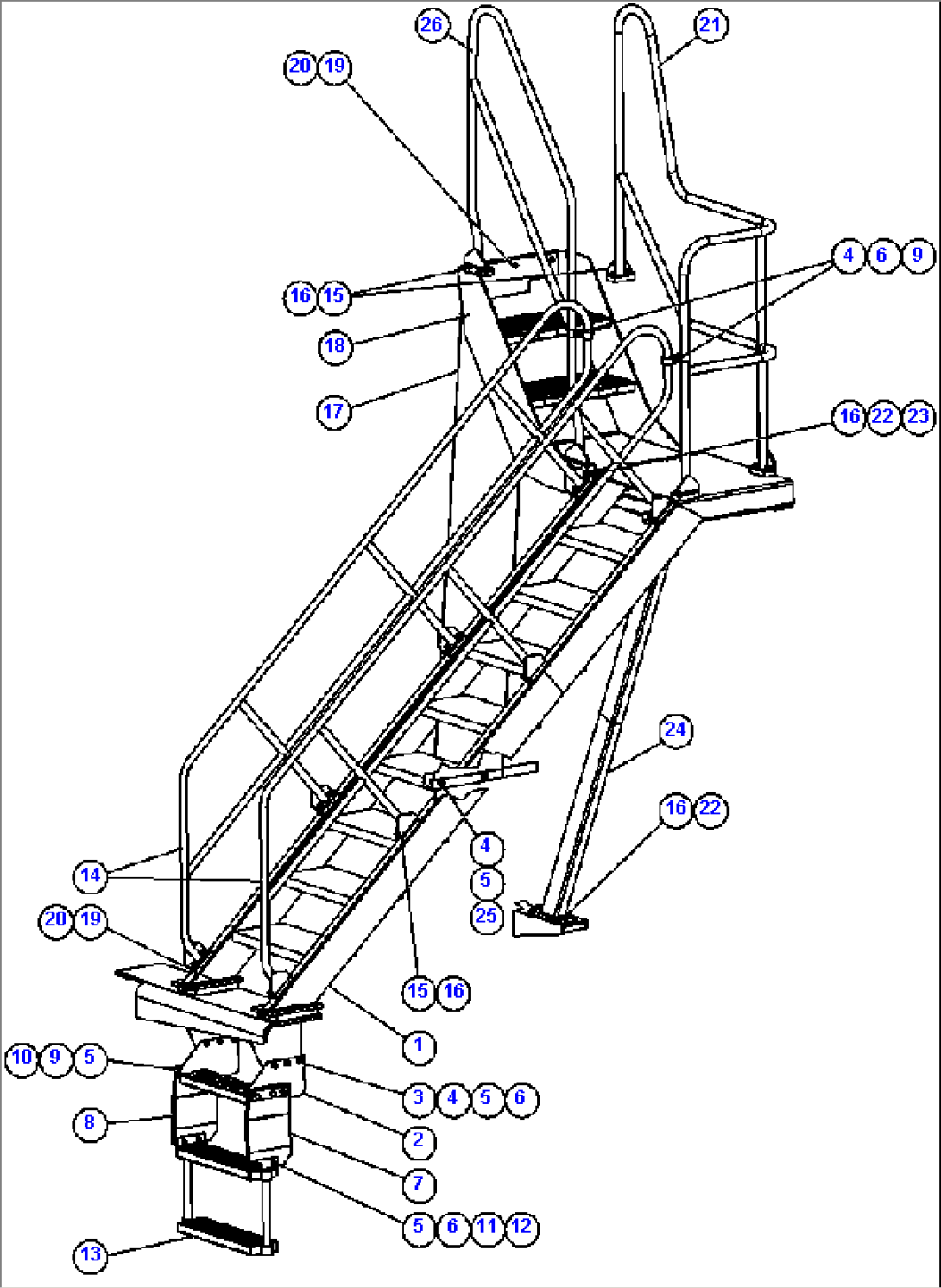 DIAGONAL & LEFT DECK LADDERS