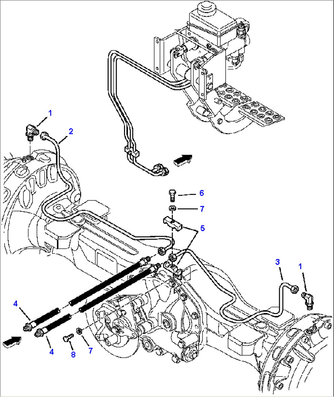 H6308-01A0 MACHINE PIPING REAR BRAKE LINES