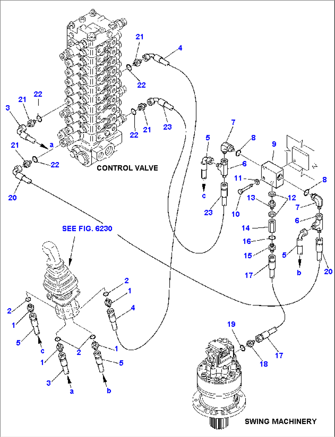 HYDRAULIC PIPING (ARM AND SWING PPC VALVE LINE) (2/2)