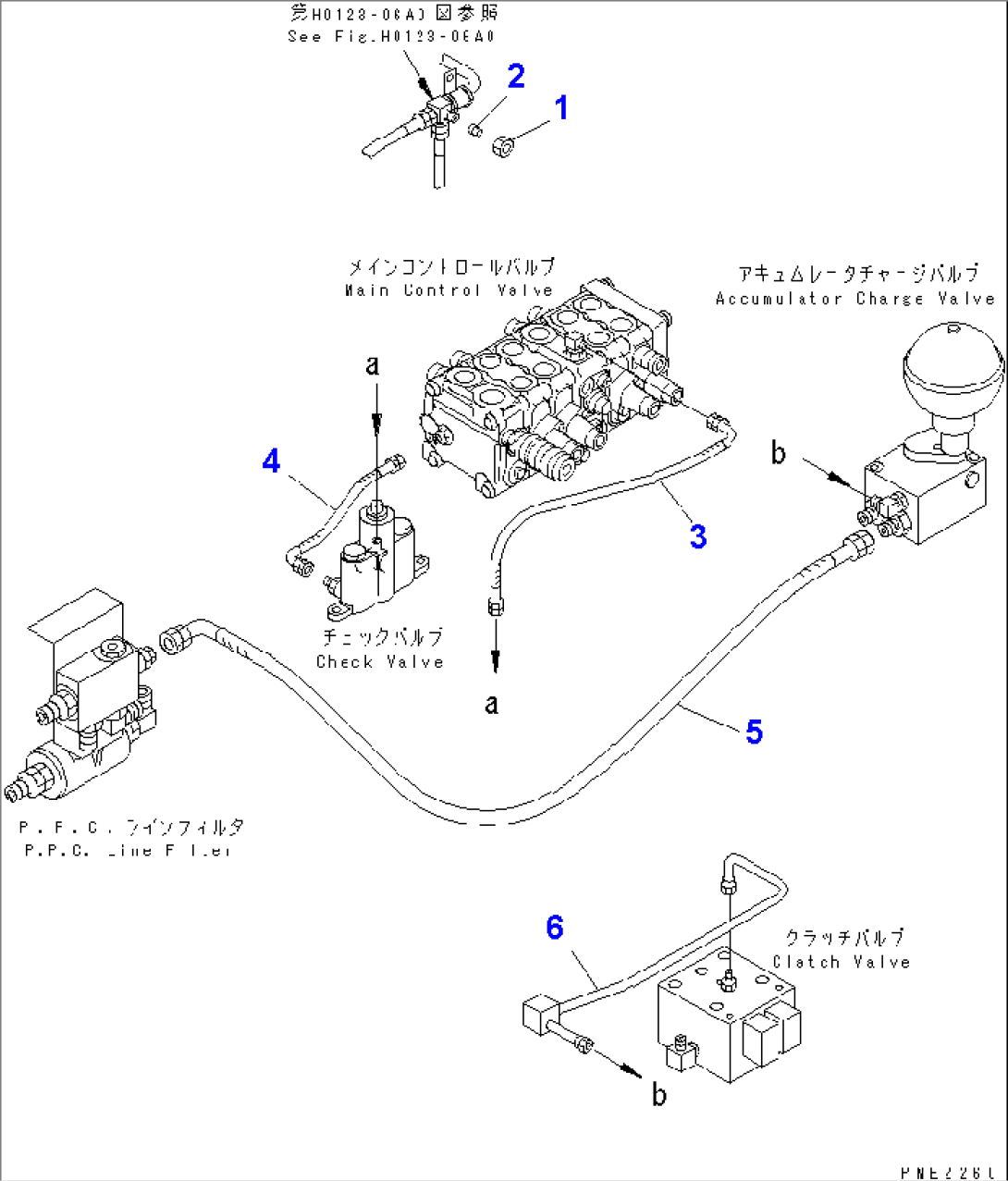 WINCH HYDRAULIC LINE (CONTROL LINE) (CHECK VALVE HOSE)