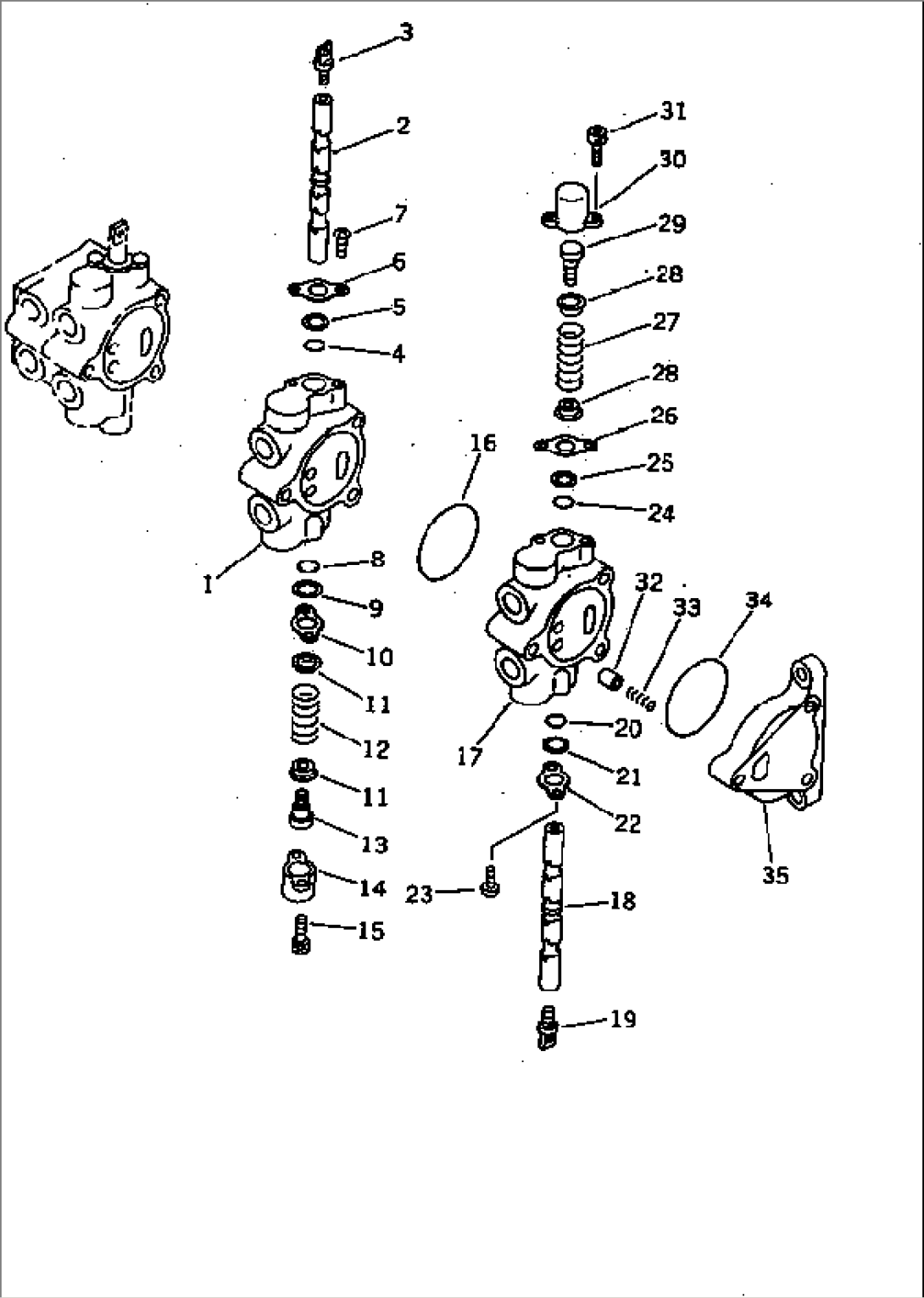 CONTROL VALVE¤ REAR (2/2) (FOR I.S.O. PATTERN) (EXCEPT JAPAN)