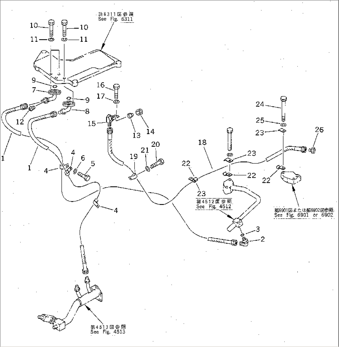 SERVO VALVE PIPNG (FOR BLADE LIFT) (FOR RIGID TYPE RIPPER)