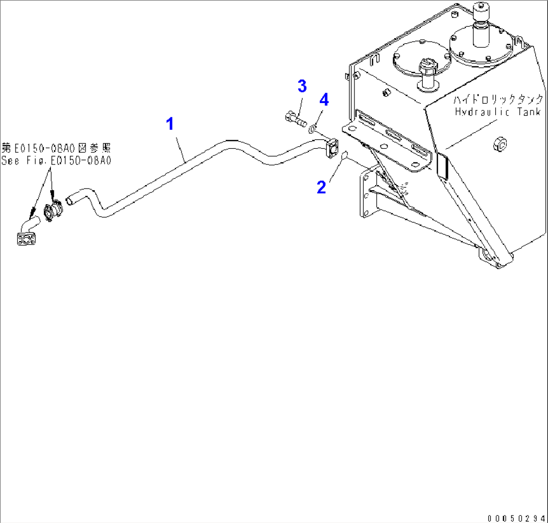 HYDRAULIC PIPING (SUCTION LINE)(#2001-)