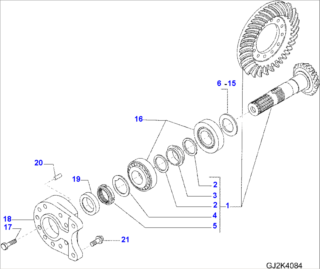 AXLE INSERT, FRONT AXLE, AXLE WITH 25% LIMITED SLIP