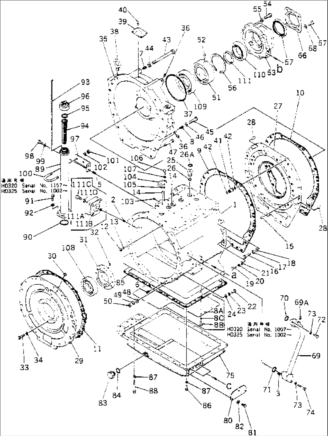 TRANSMISSION CASE AND LUB VALVE (1/2)