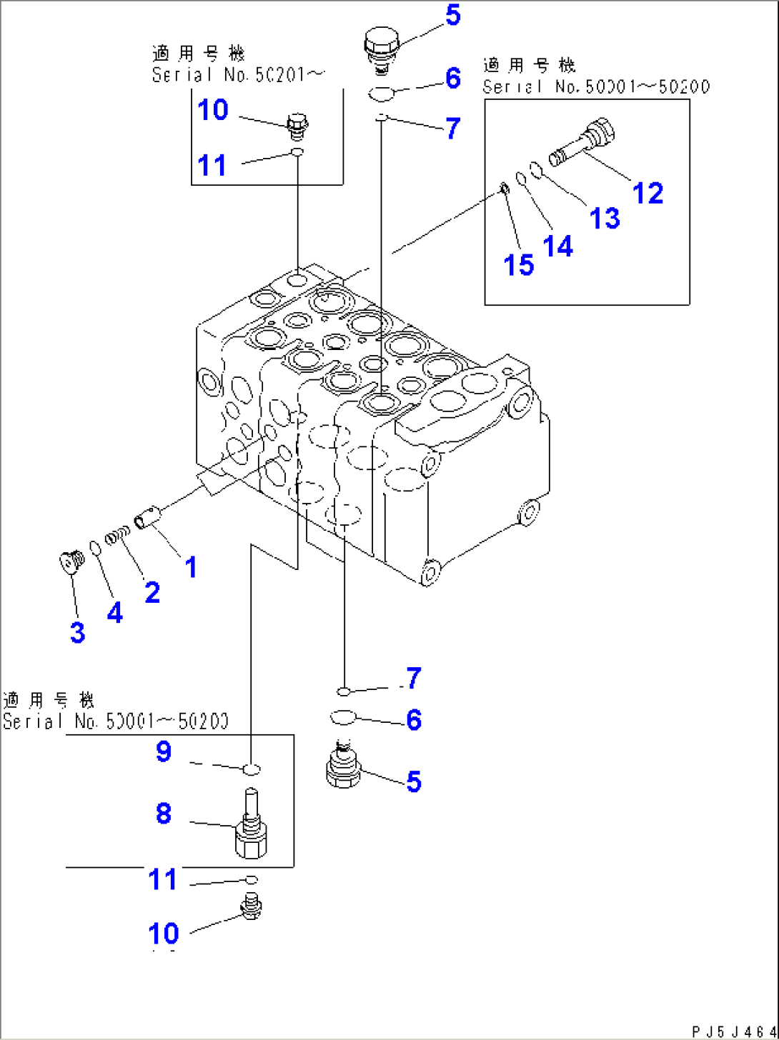 CONTROL VALVE (4-SPOOL) (4/7) (WITH RIPPER)