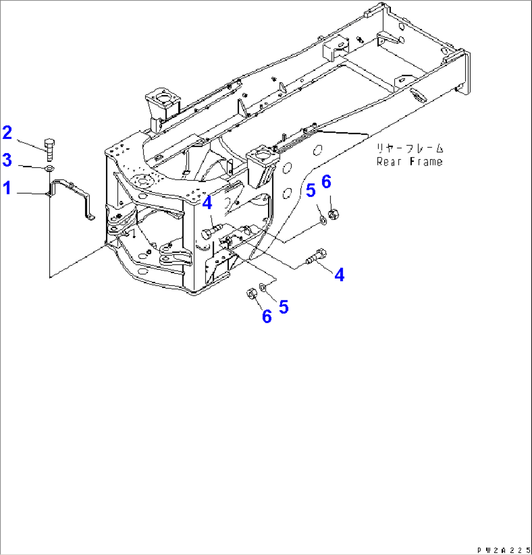 REAR FRAME (SHAFT GUARD AND TRANSMISSION MOUNTING)