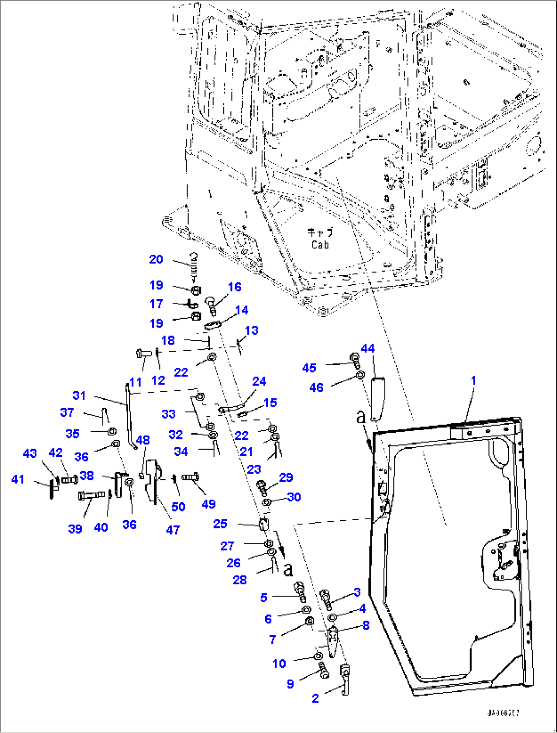ROPS Cab, Door and Latch, L.H. (#80001-80979)