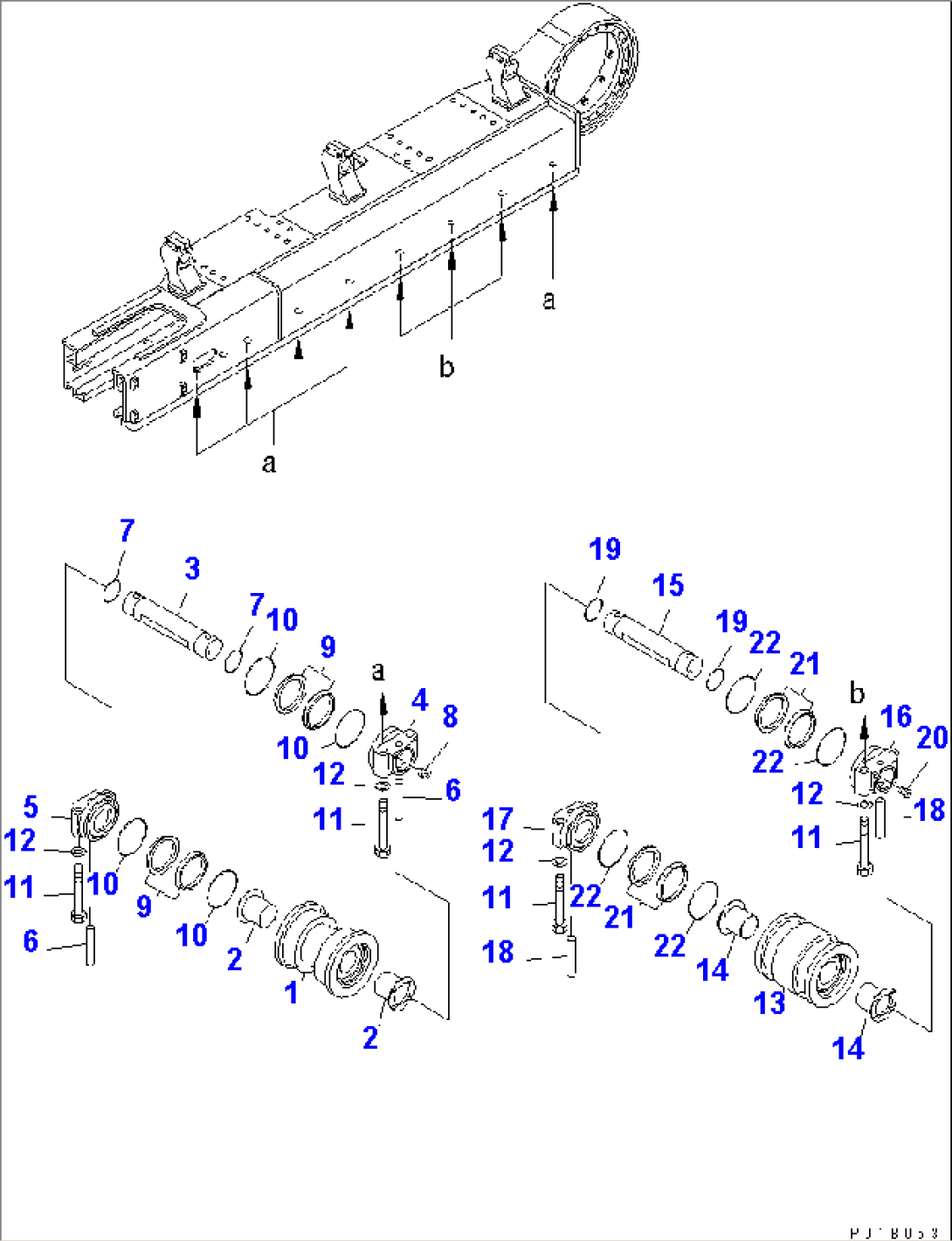 TRACK FRAME (TRACK ROLLER) (L.H.) (NAGASAKI)