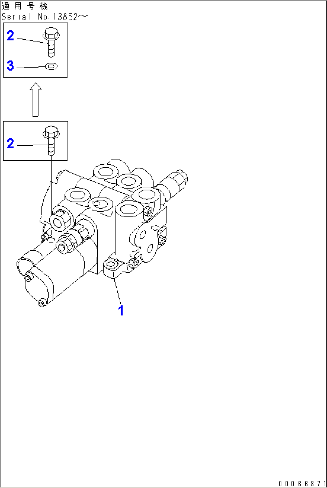 2-SPOOL CONTROL VALVE (FOR POSITIONER)(#13801-)