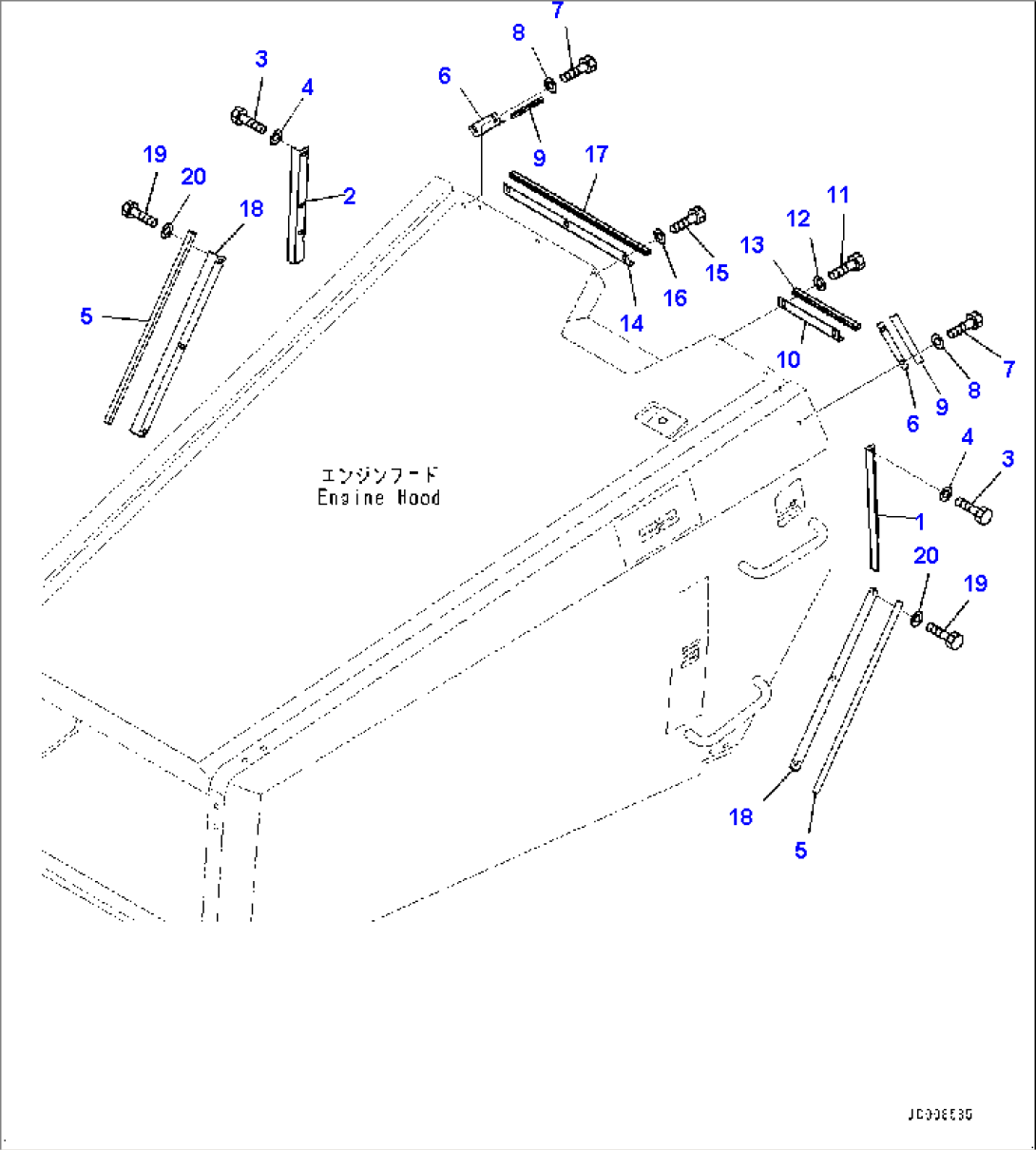 Engine Hood Related Parts, Blade (#2785-)