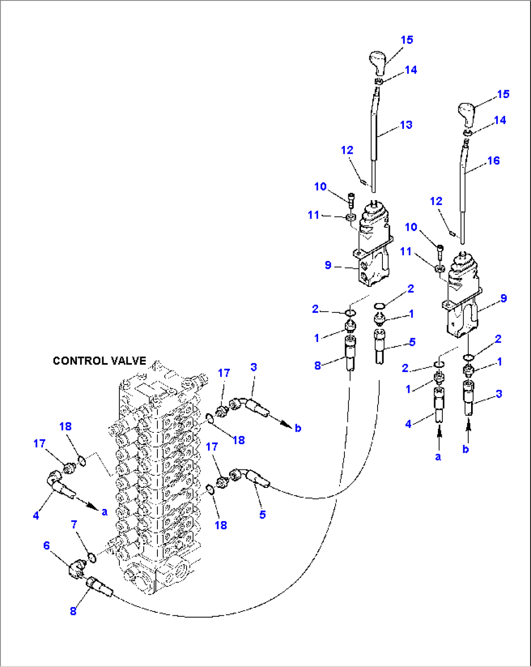 OUTRIGGER CONTROL LEVER (1/2)