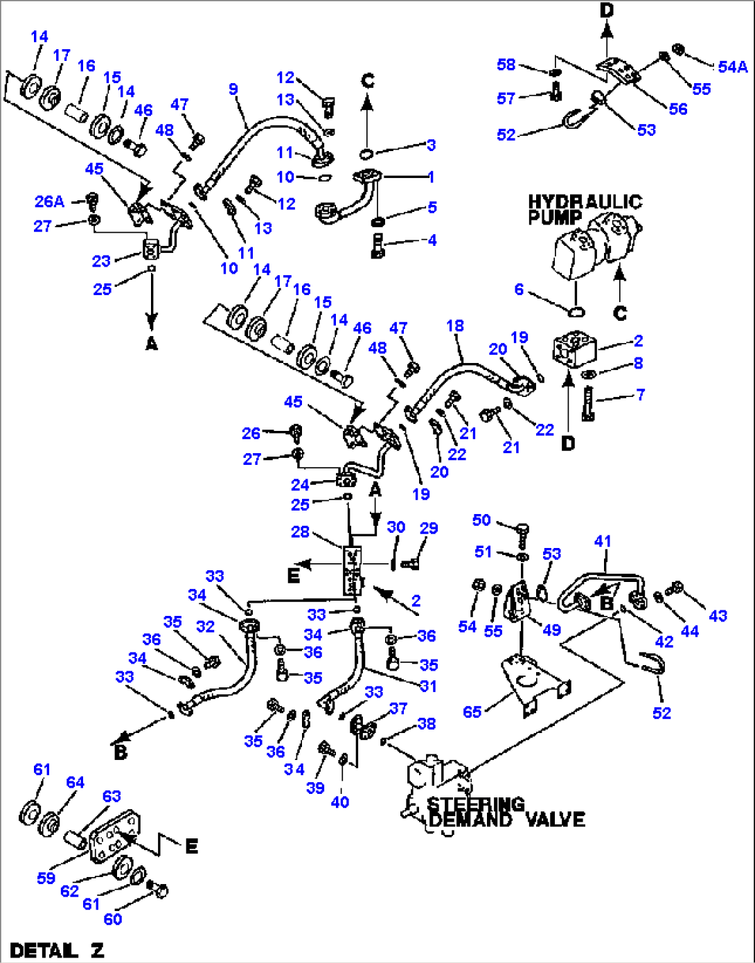 HYDRAULIC PIPING PUMP TO DEMAND VALVE (1/2)