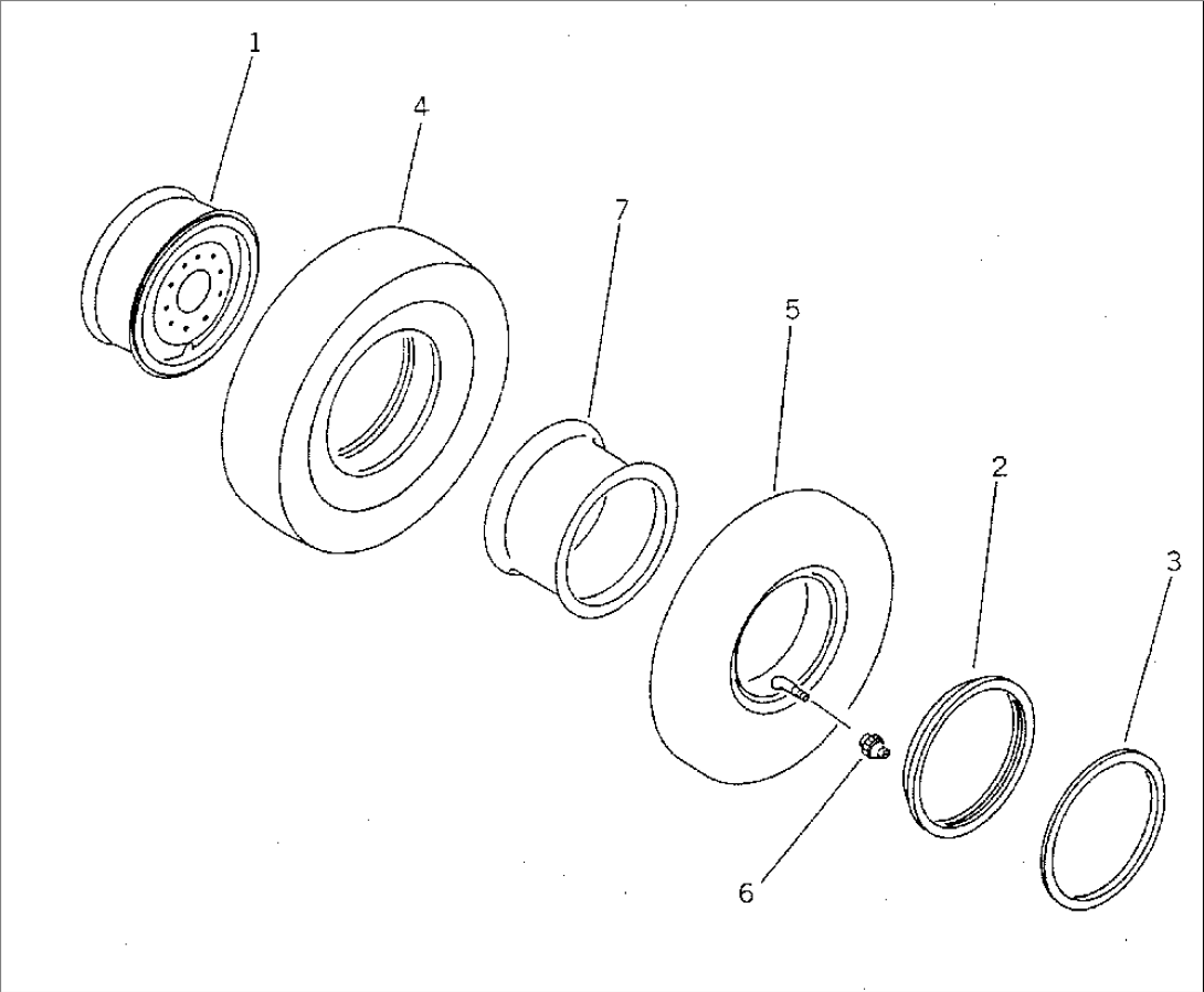 WHEEL AND TUBED TIRE