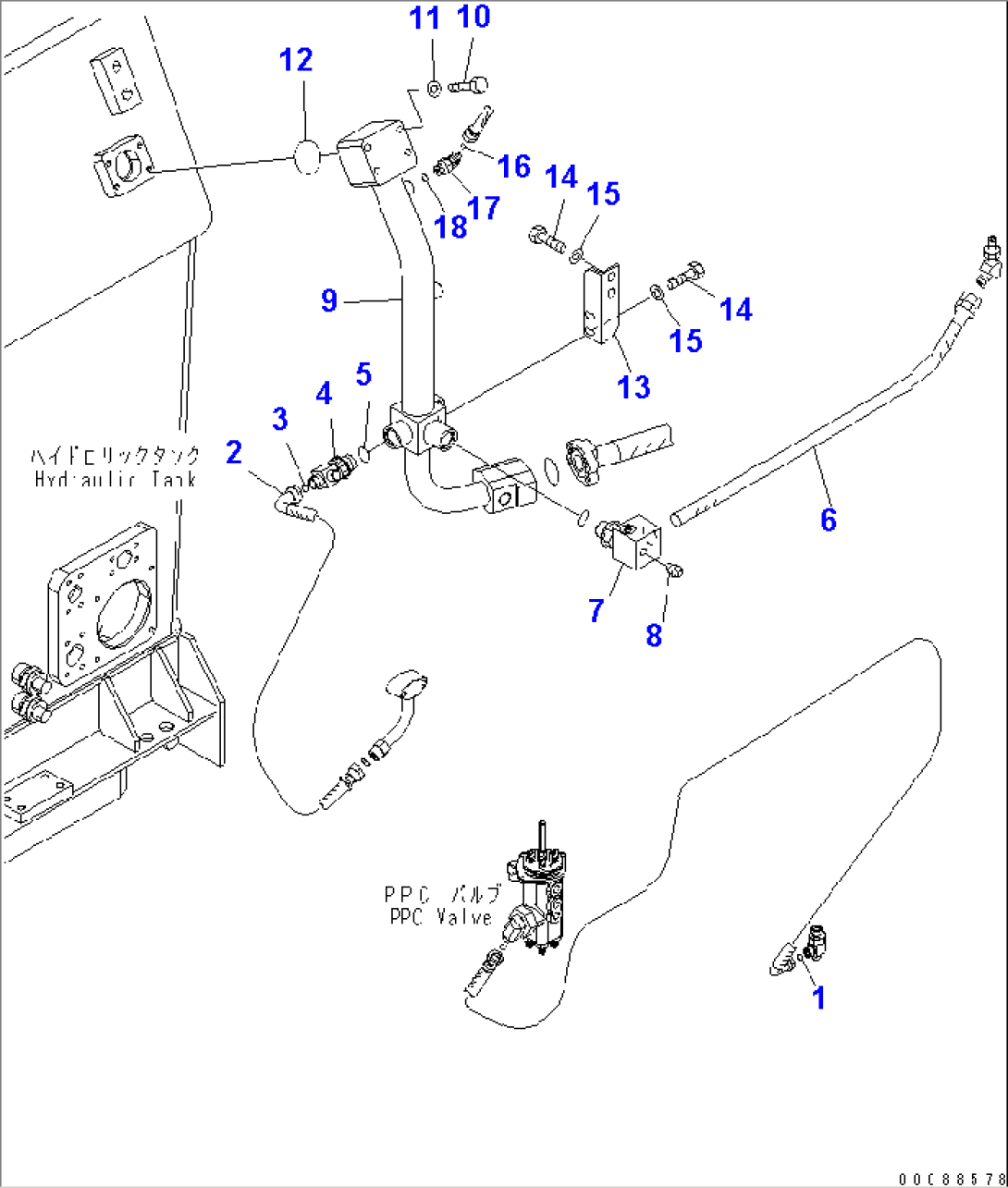 HYDRAULIC TANK (COOLING LINE) (MINING SPEC.)(#60002-)