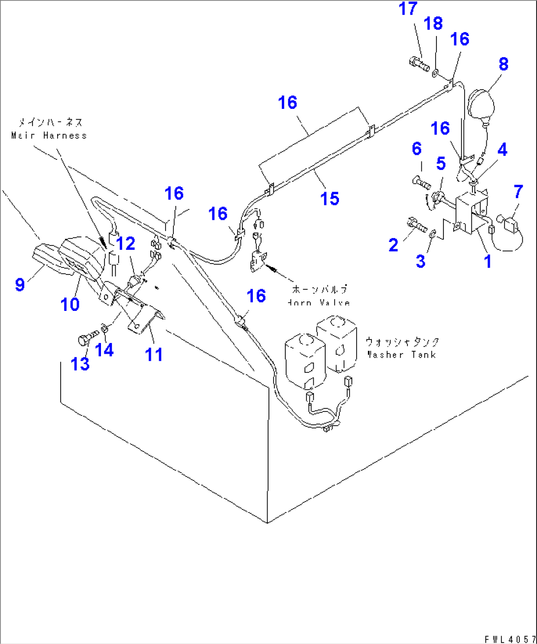 ELECTIRCAL SYSTEM (LOWER LAMP AND ROOM LAMP)(#10011-11001)