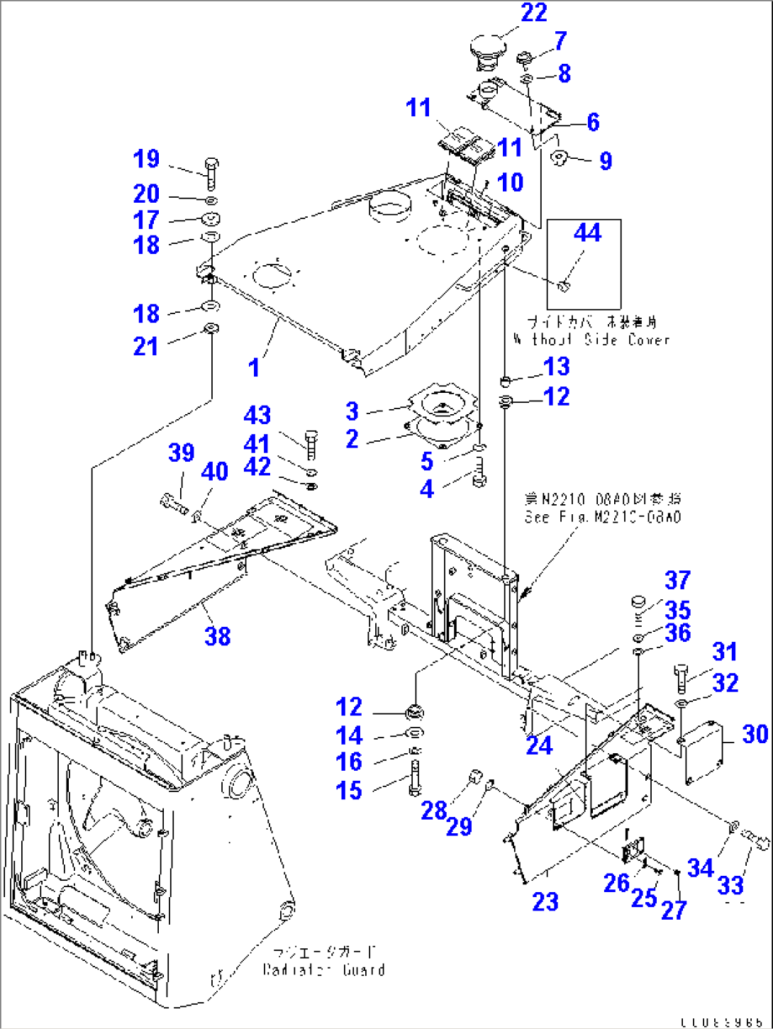 ENGINE HOOD AND SIDE COVER (OPEN) (MSHA SPEC.)