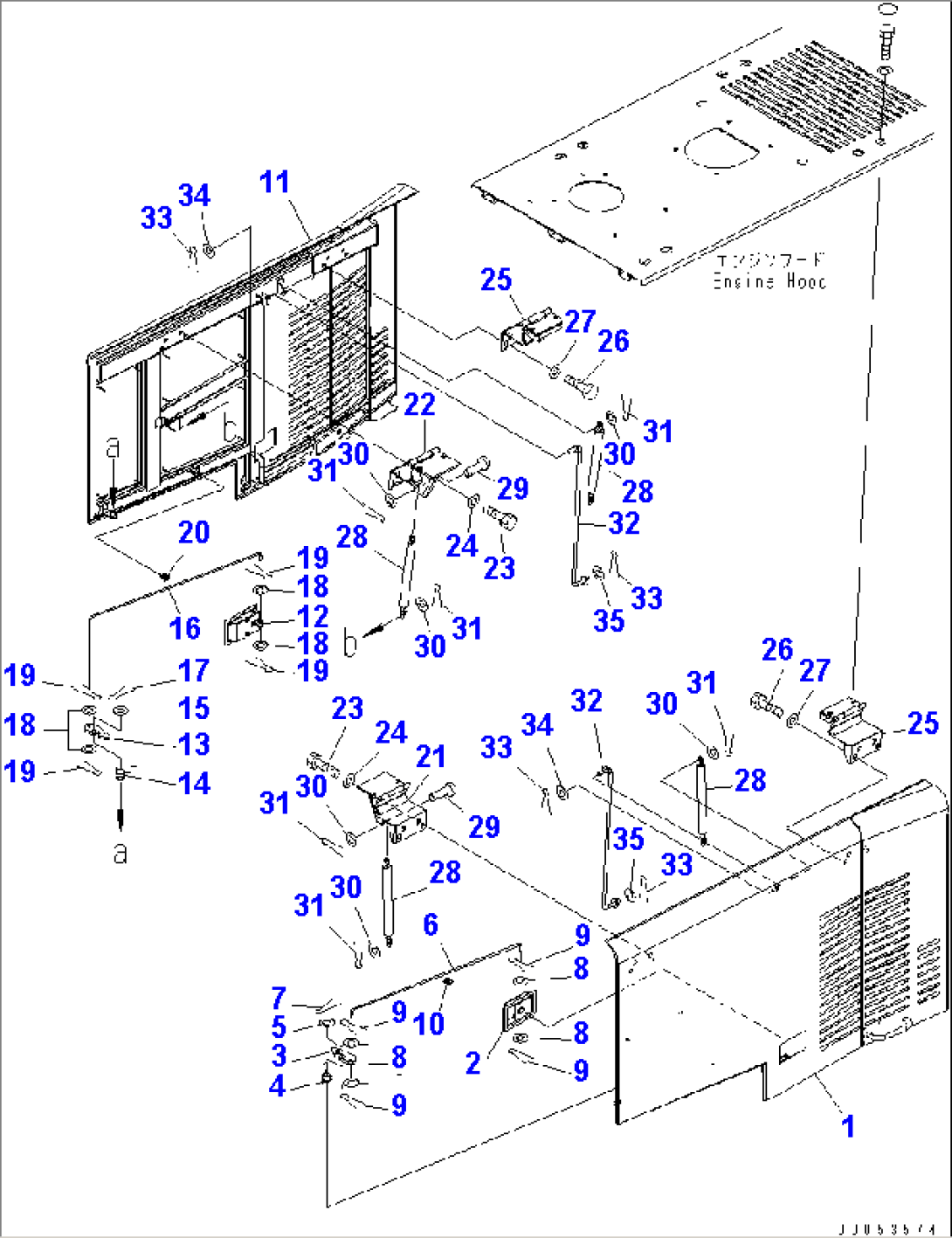 HOOD (DOOR AND GAS SPRING)(#85001-)