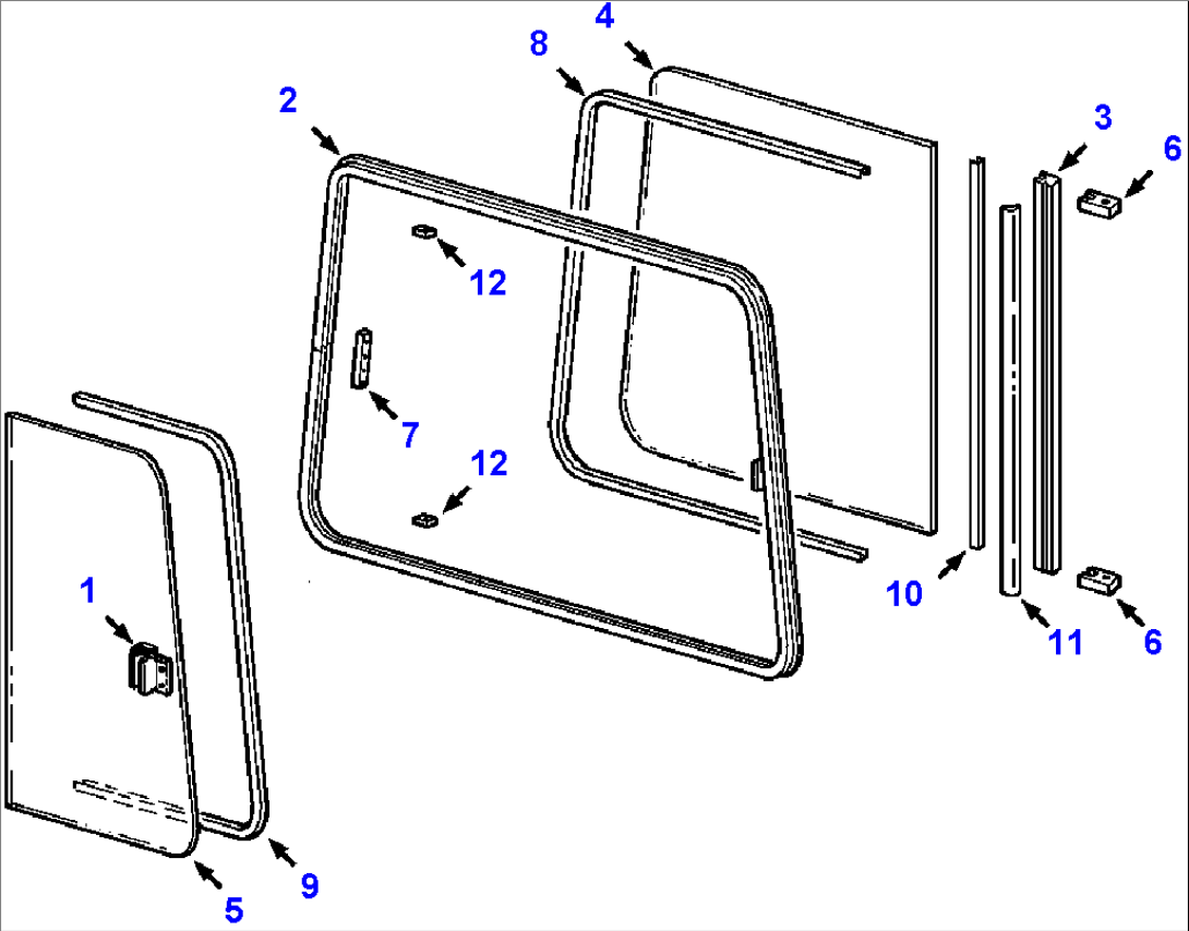 ROPS CAB - 7/21 REAR WINDOW