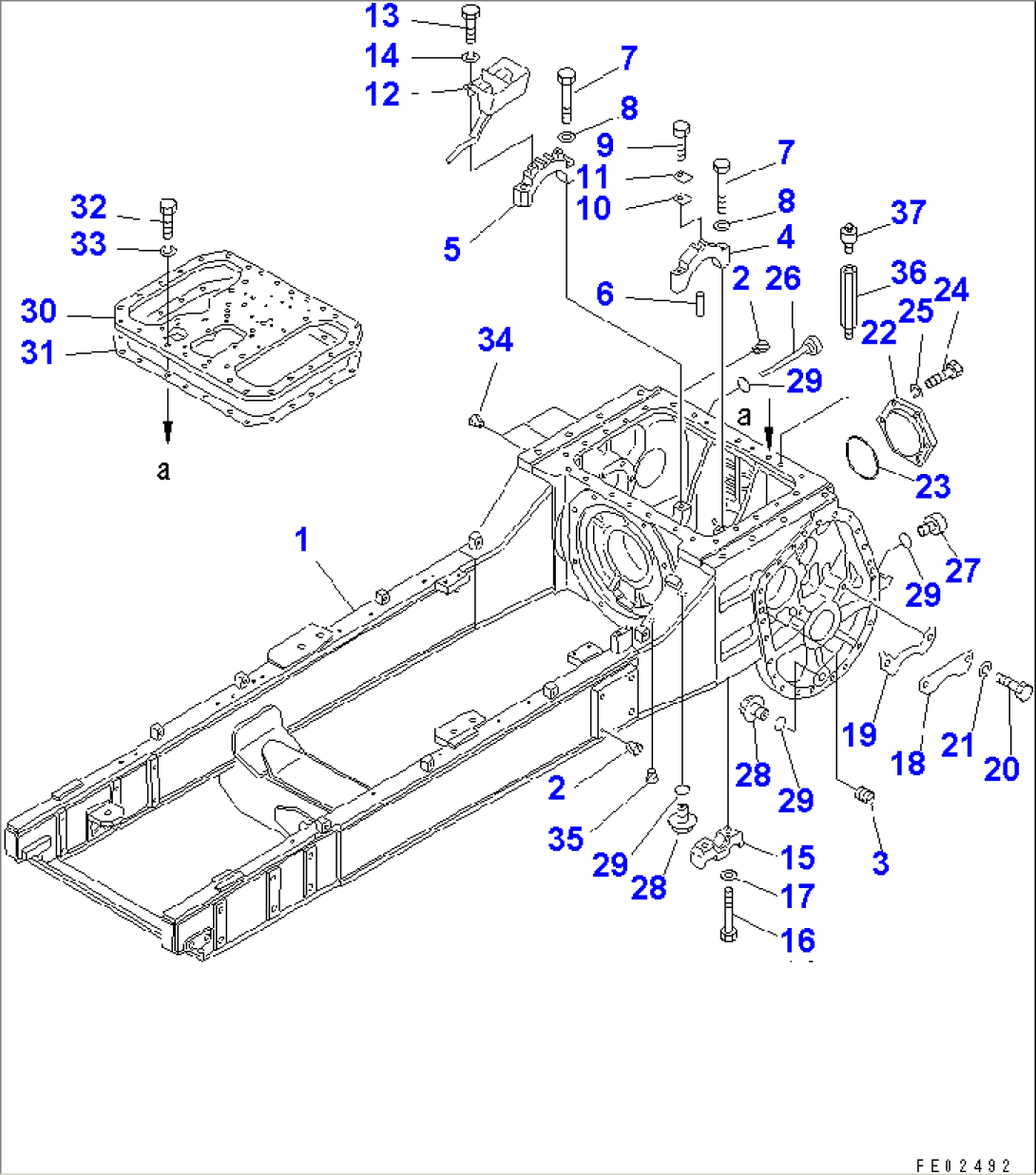 STEERING CASE AND MAIN FRAME