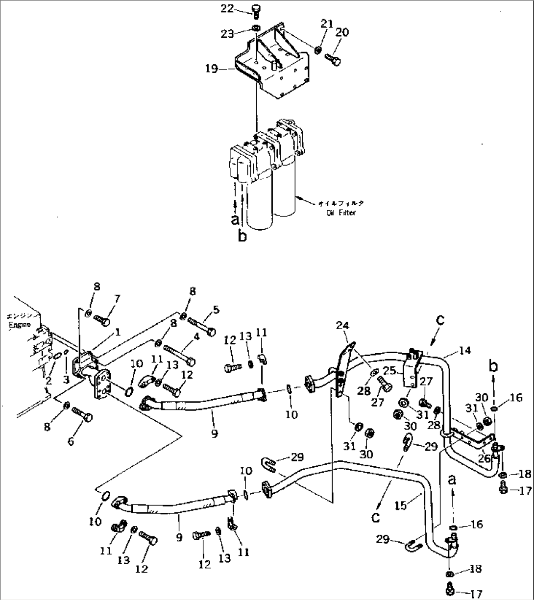 FULL FLOW FILTER PIPING(#5001-5484)
